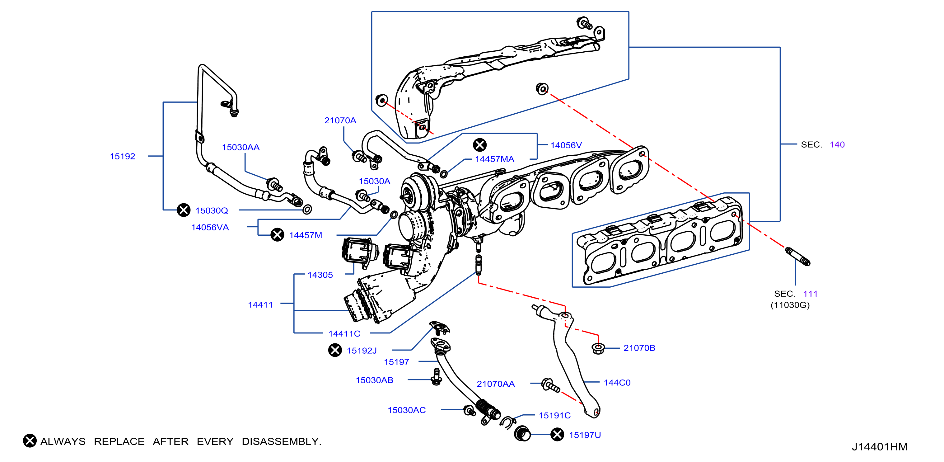 Diagram TURBO CHARGER for your 2019 INFINITI JX35   