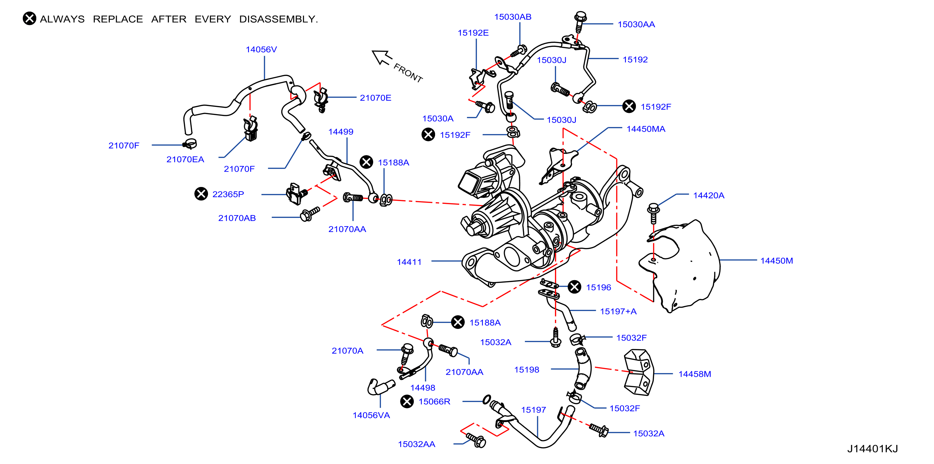 Diagram TURBO CHARGER for your 2013 Nissan 370Z R/S BASE  