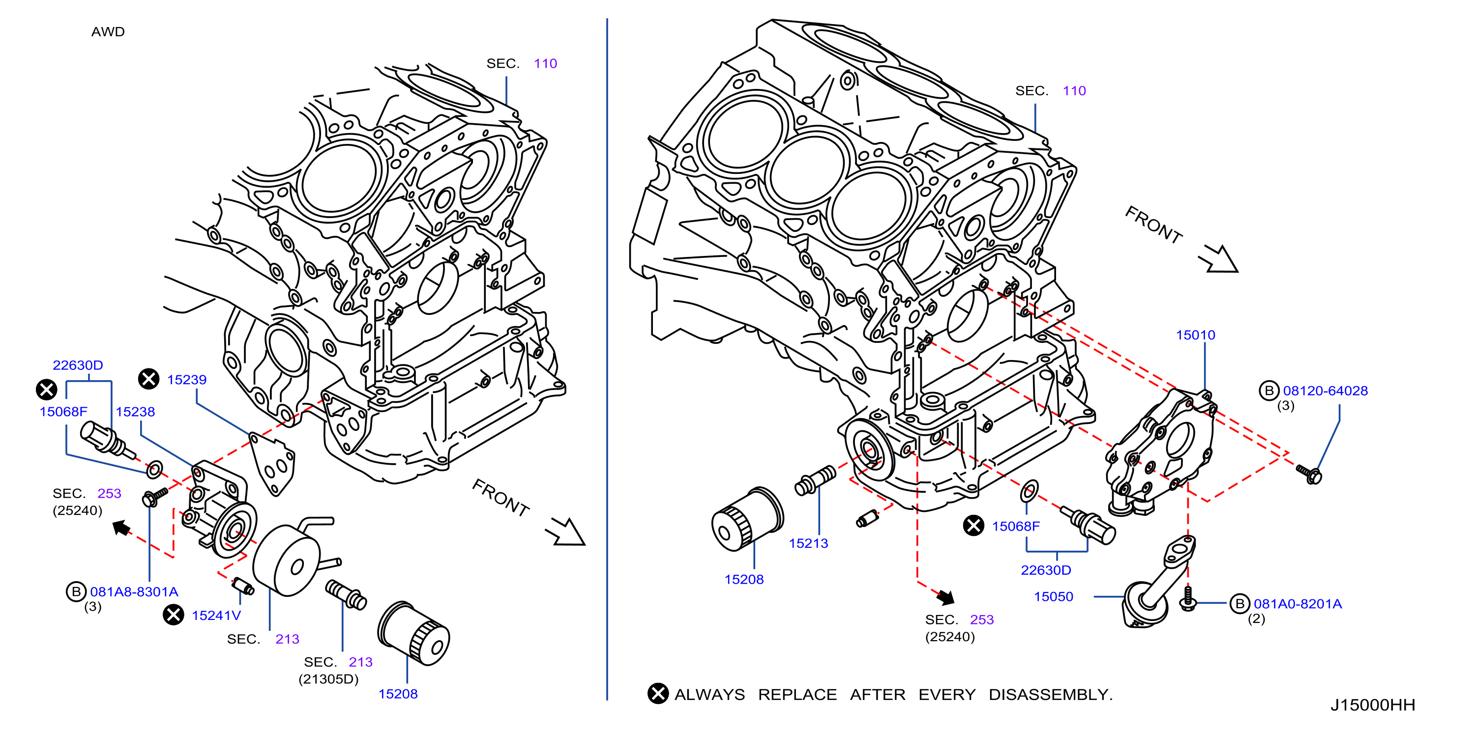 Diagram LUBRICATING SYSTEM for your INFINITI G35  