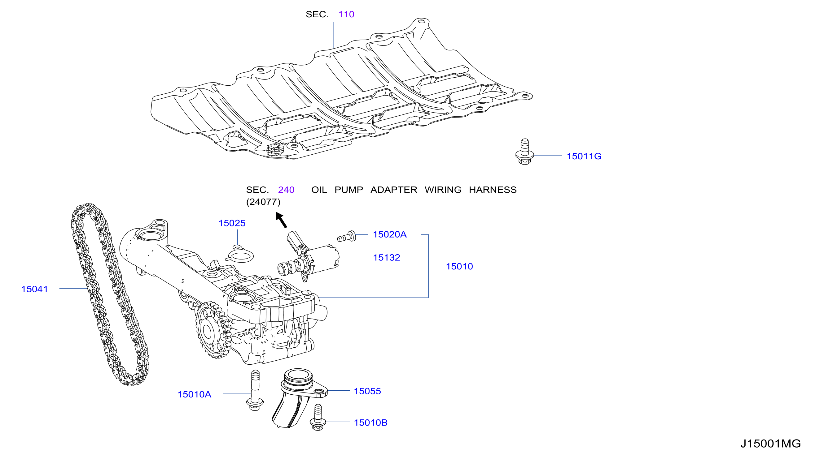 Diagram LUBRICATING SYSTEM for your INFINITI