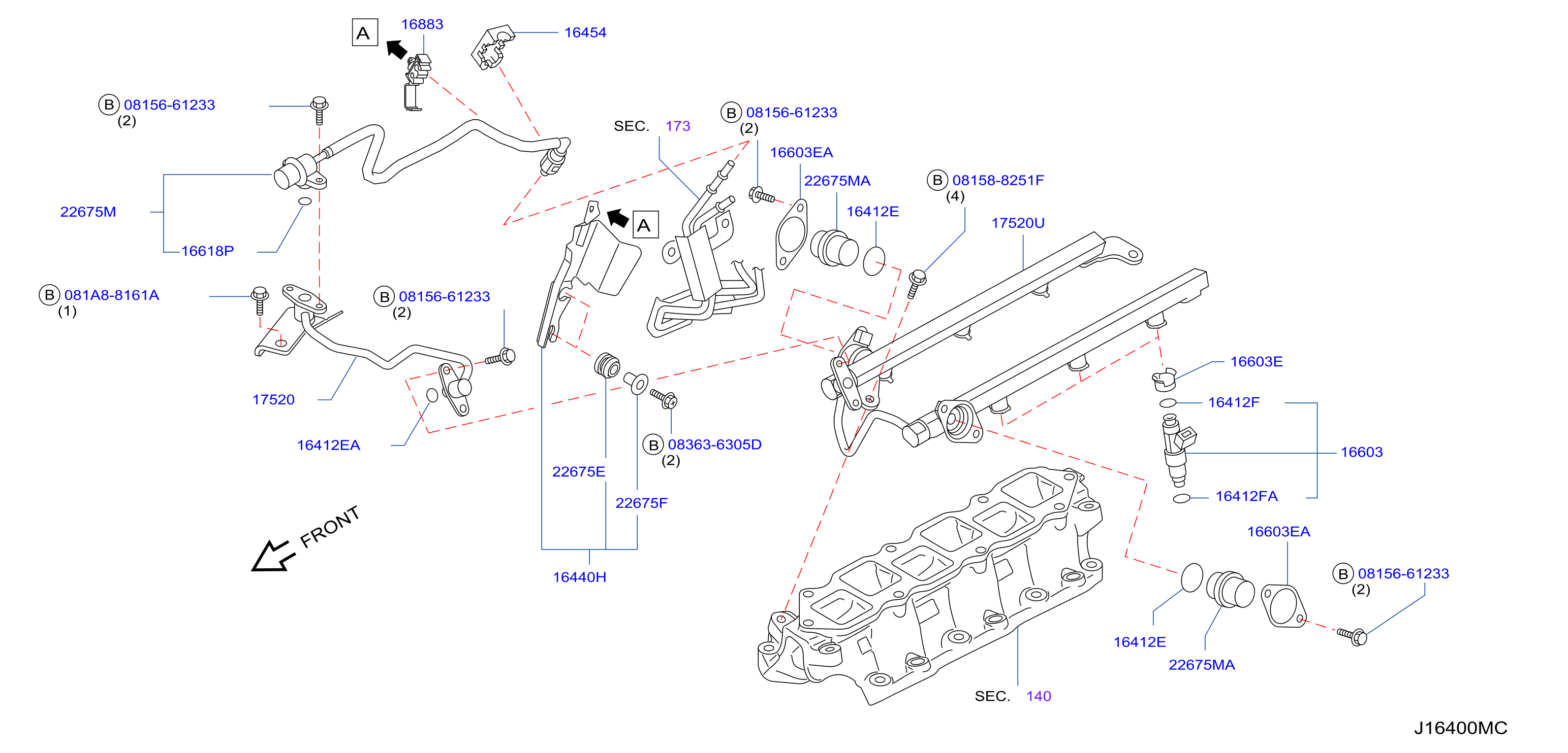 Diagram COLADOR DE COMBUSTIBLE Y MANGERA DE COMB for your Nissan