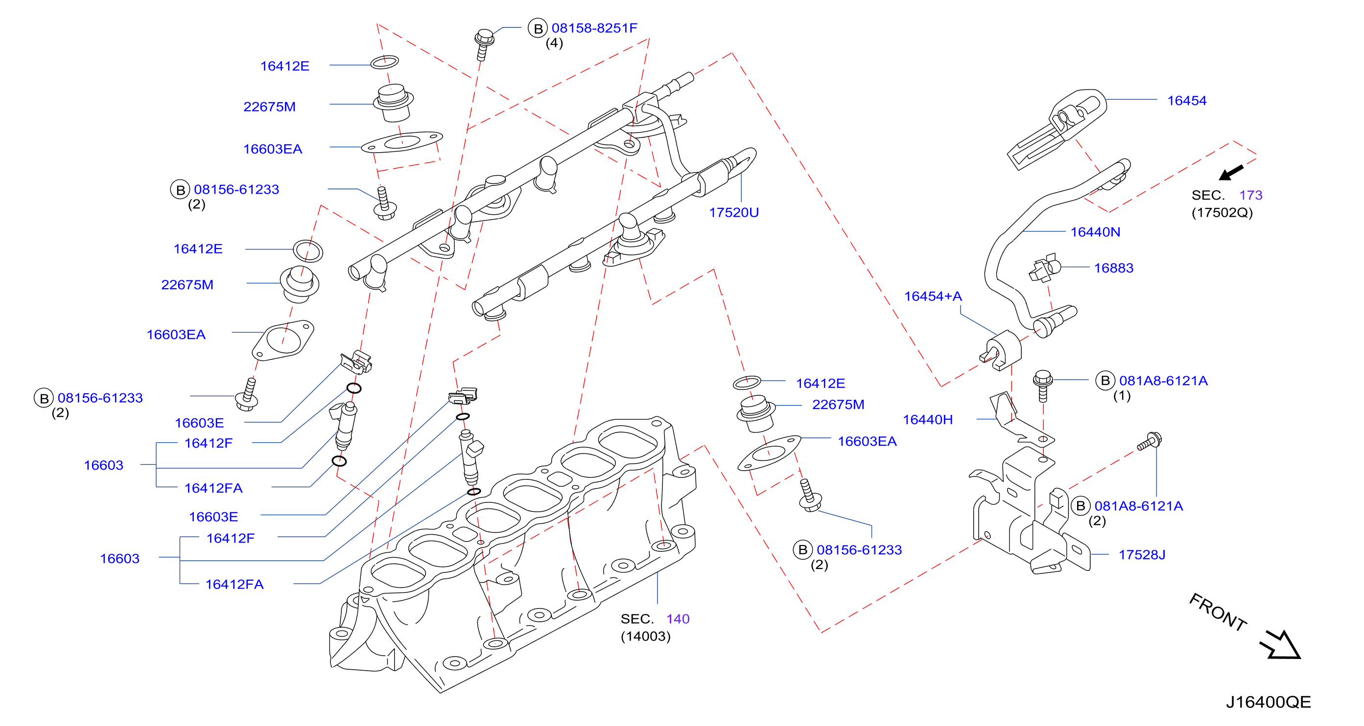 Diagram COLADOR DE COMBUSTIBLE Y MANGERA DE COMB for your Nissan