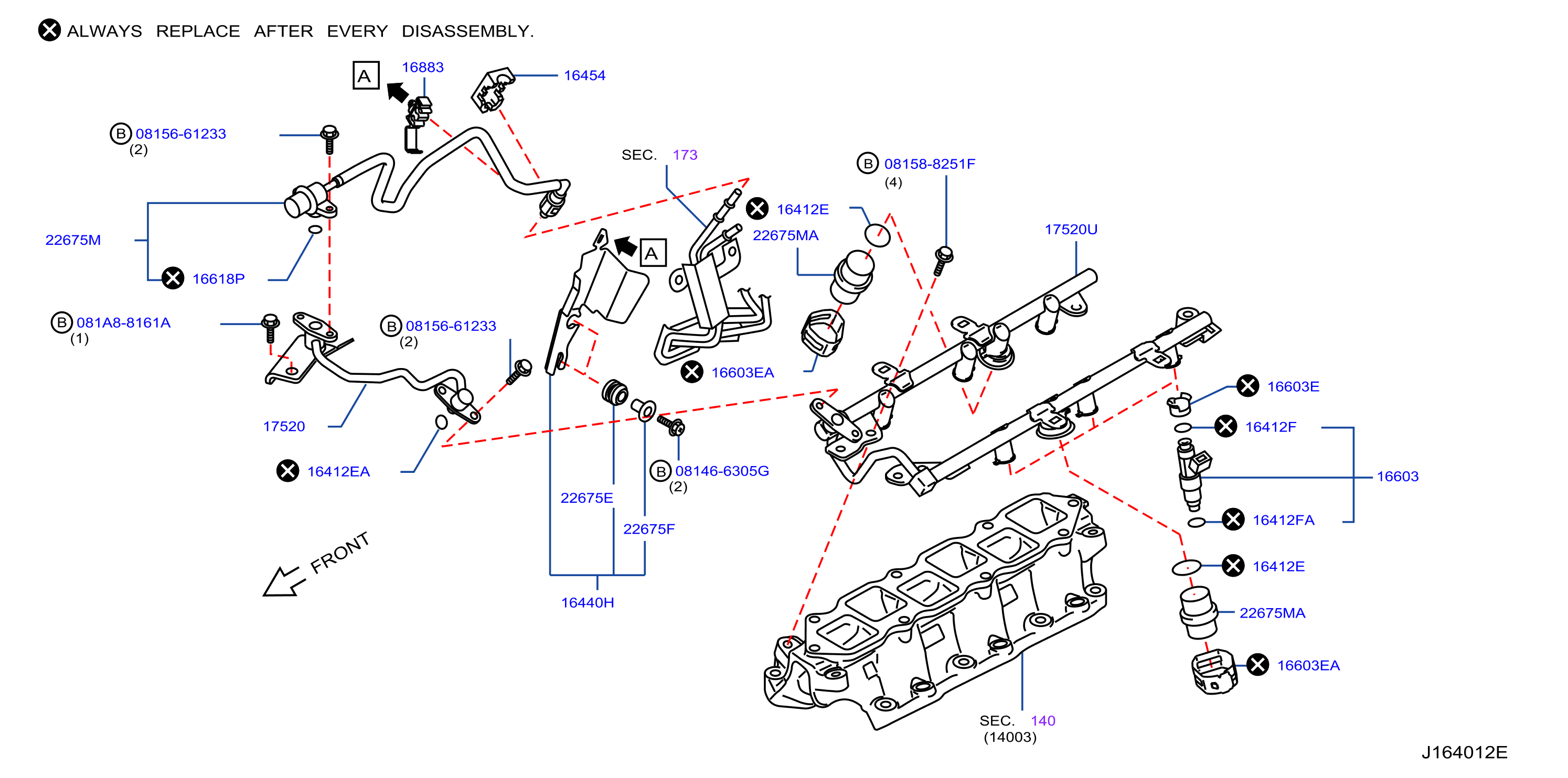 Diagram COLADOR DE COMBUSTIBLE Y MANGERA DE COMB for your INFINITI