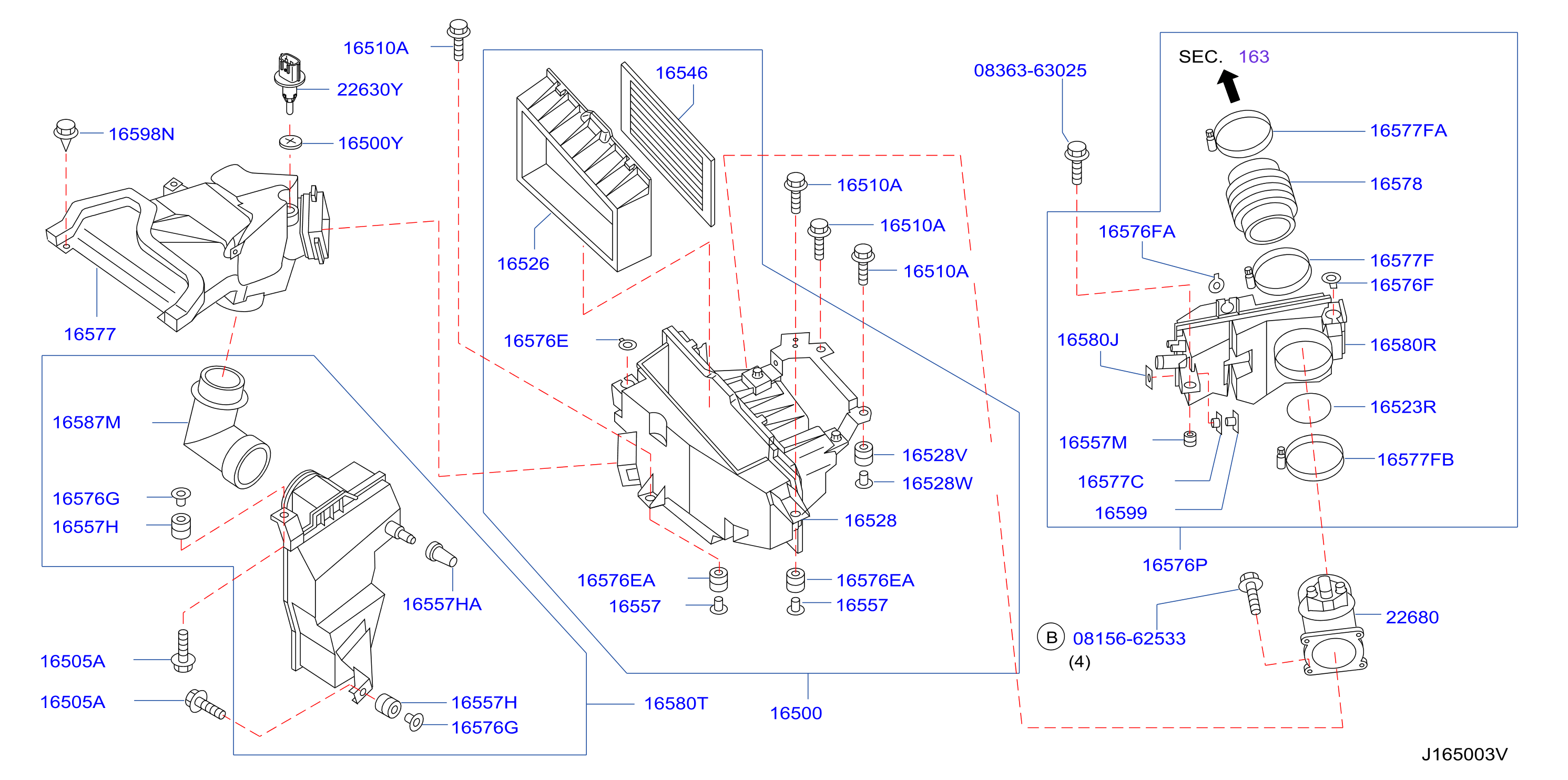Diagram AIR CLEANER for your 2007 INFINITI G35  SEDAN LEATHER 