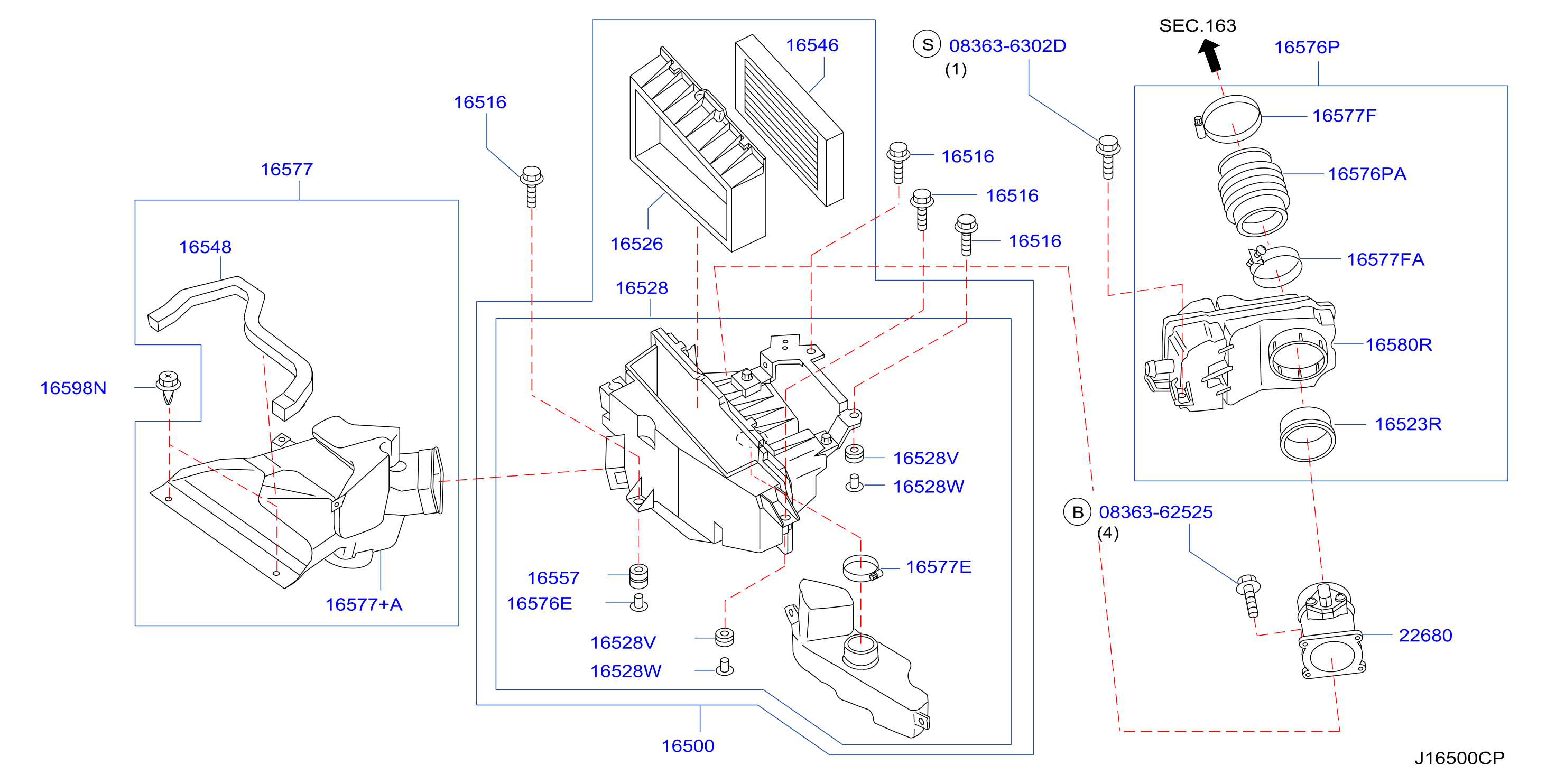 Diagram AIR CLEANER for your INFINITI Q45  