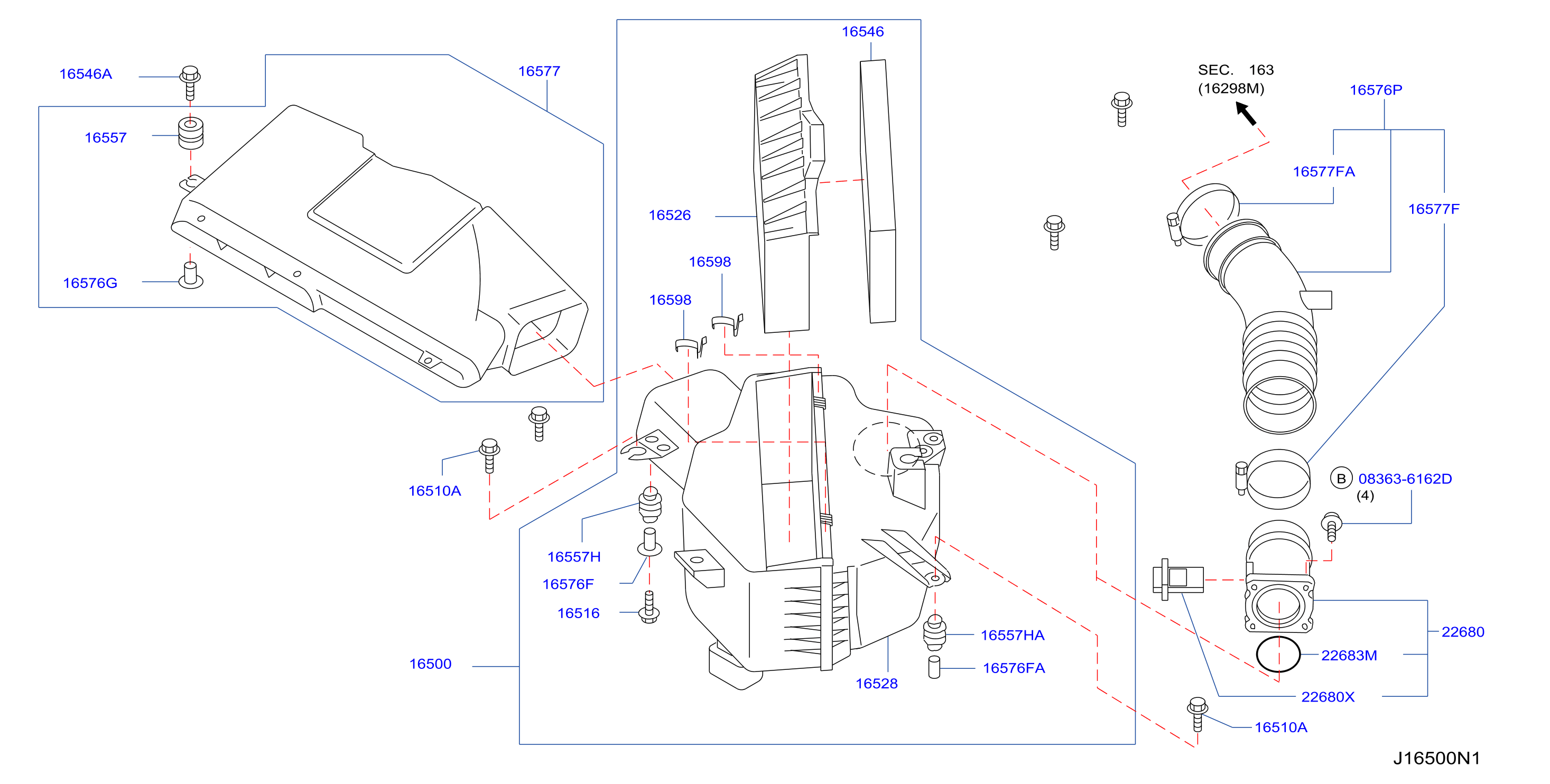 Diagram AIR CLEANER for your 2010 INFINITI QX70   