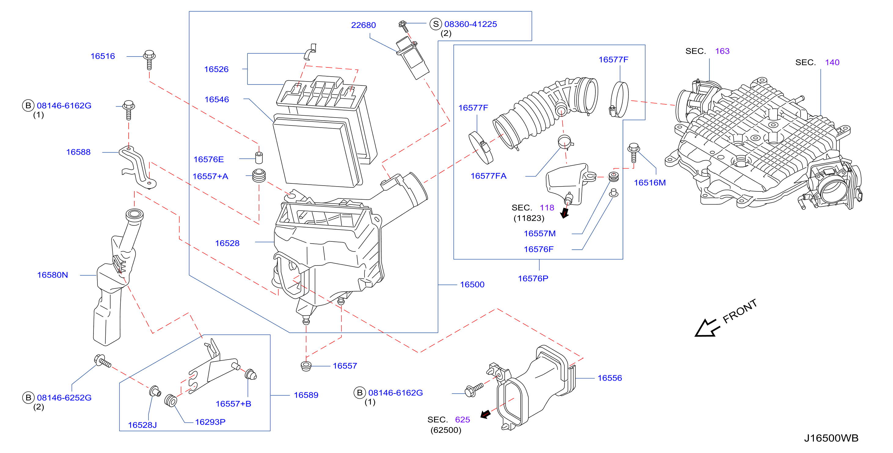 Diagram AIR CLEANER for your 2008 INFINITI G35   