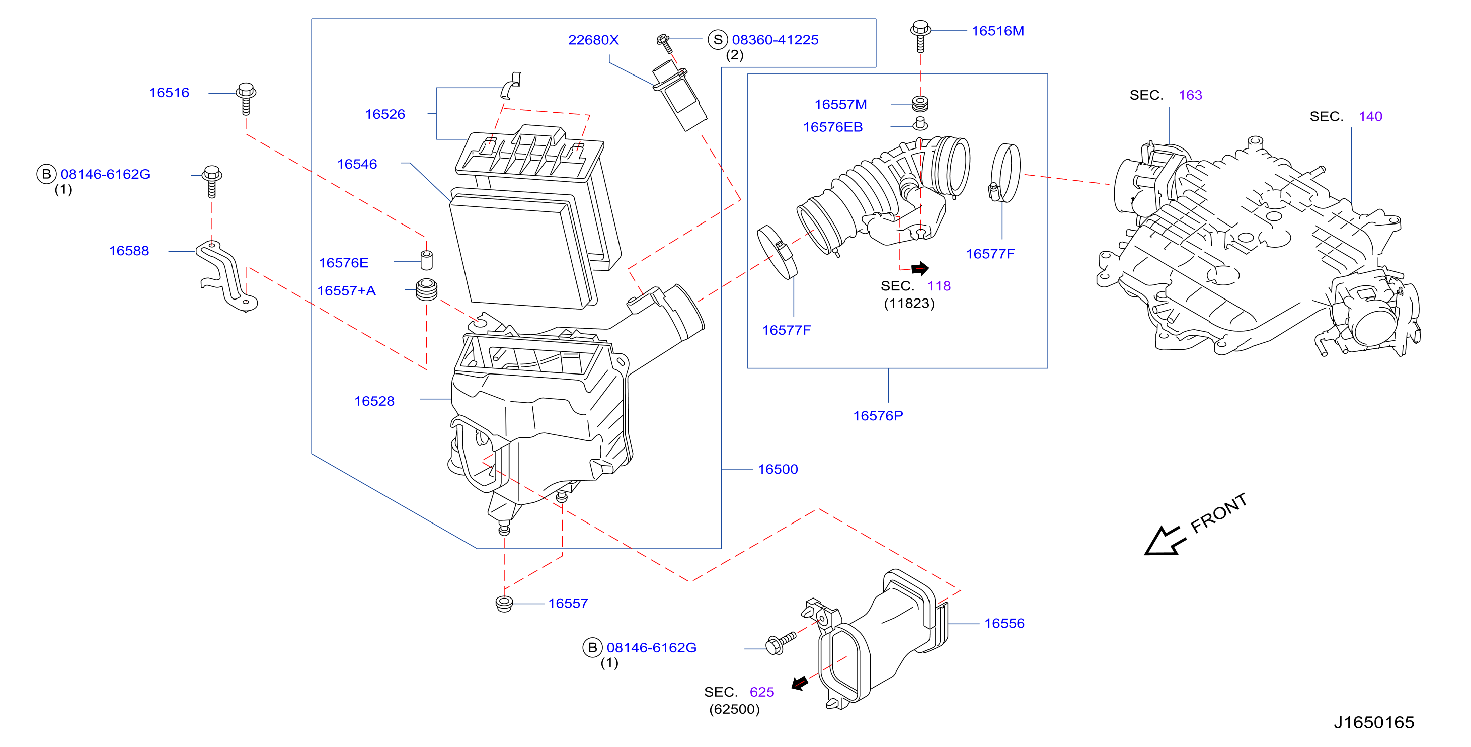 Diagram AIR CLEANER for your 2014 INFINITI Q40   
