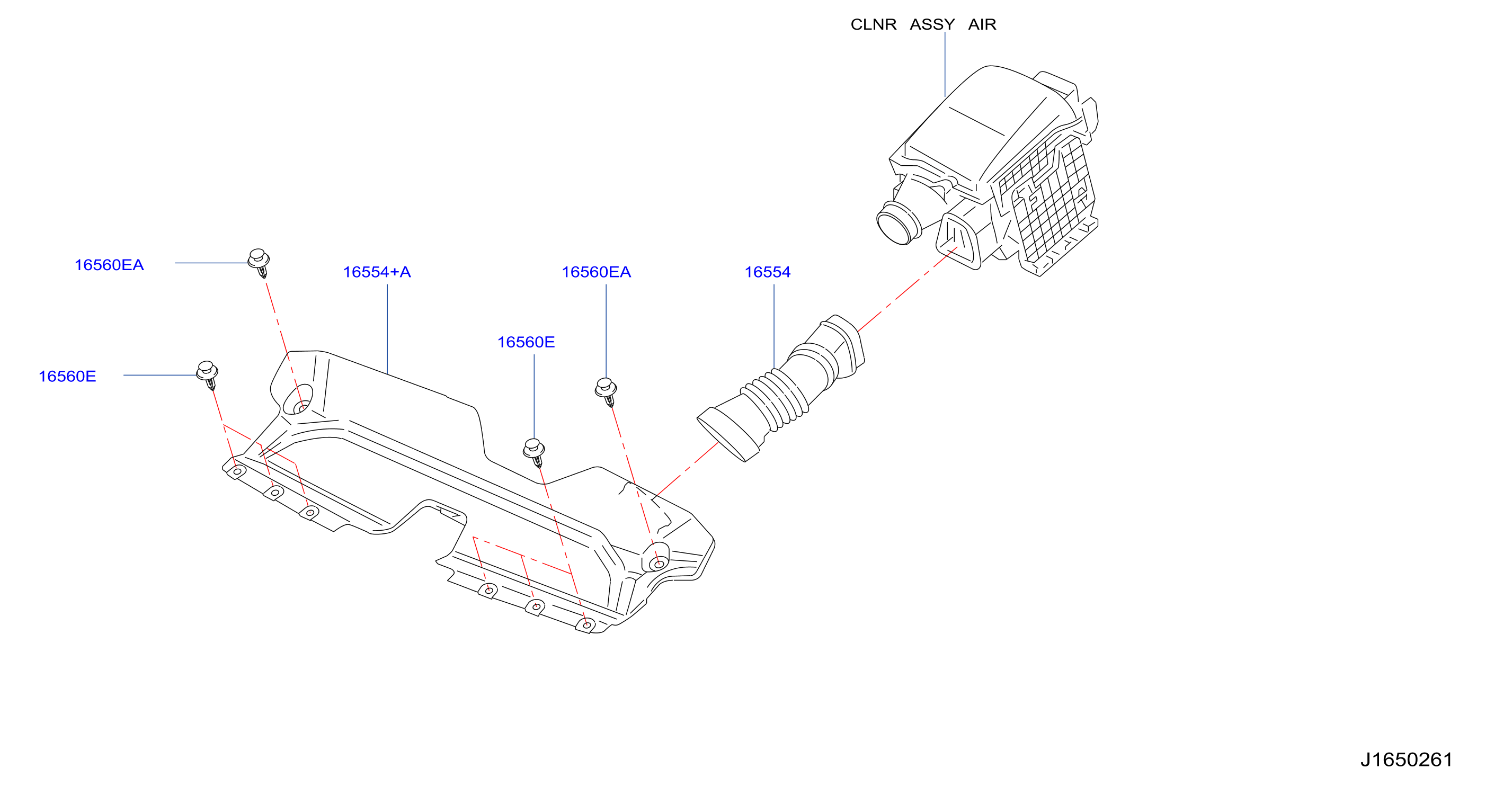 Diagram AIR CLEANER for your 1996 INFINITI