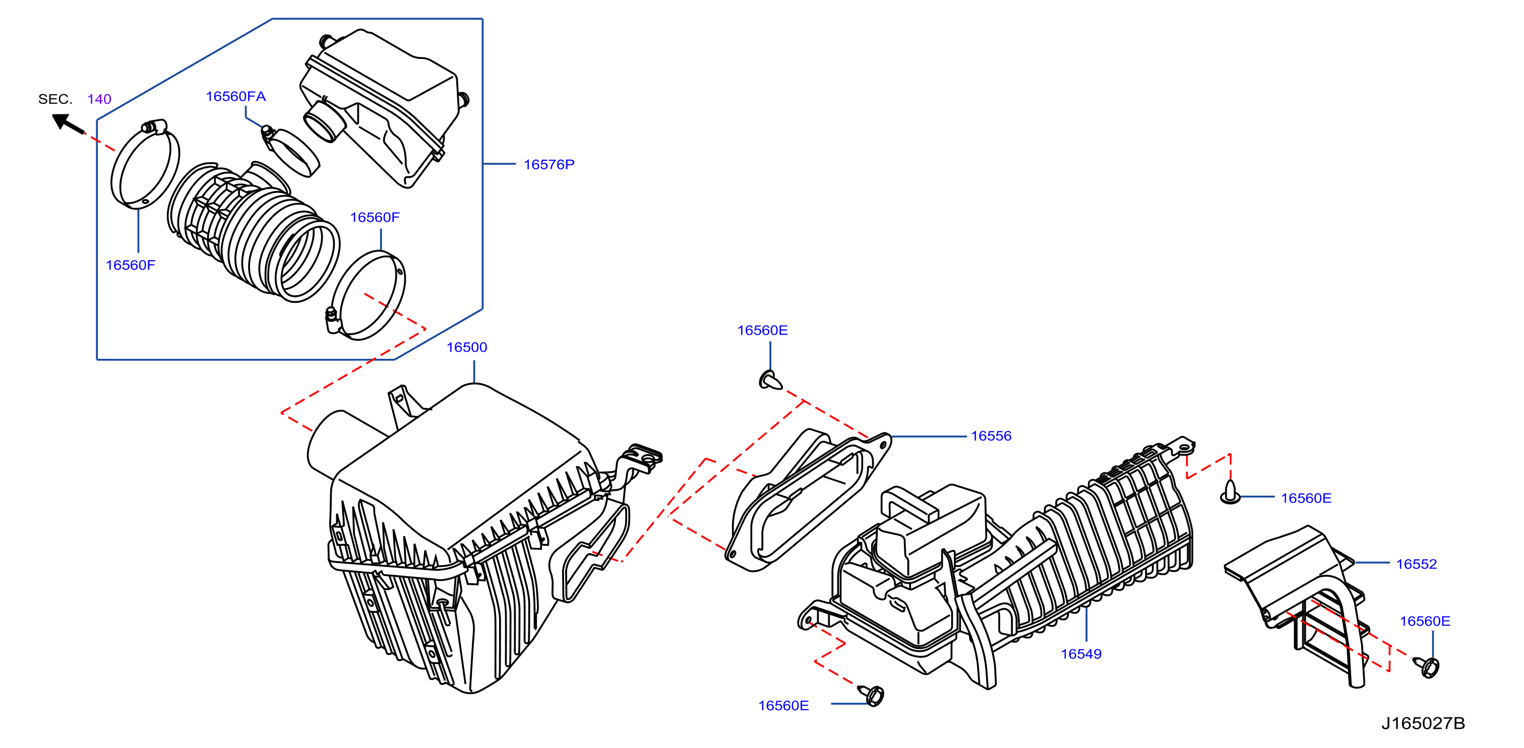 Diagram AIR CLEANER for your 2024 Nissan Armada   