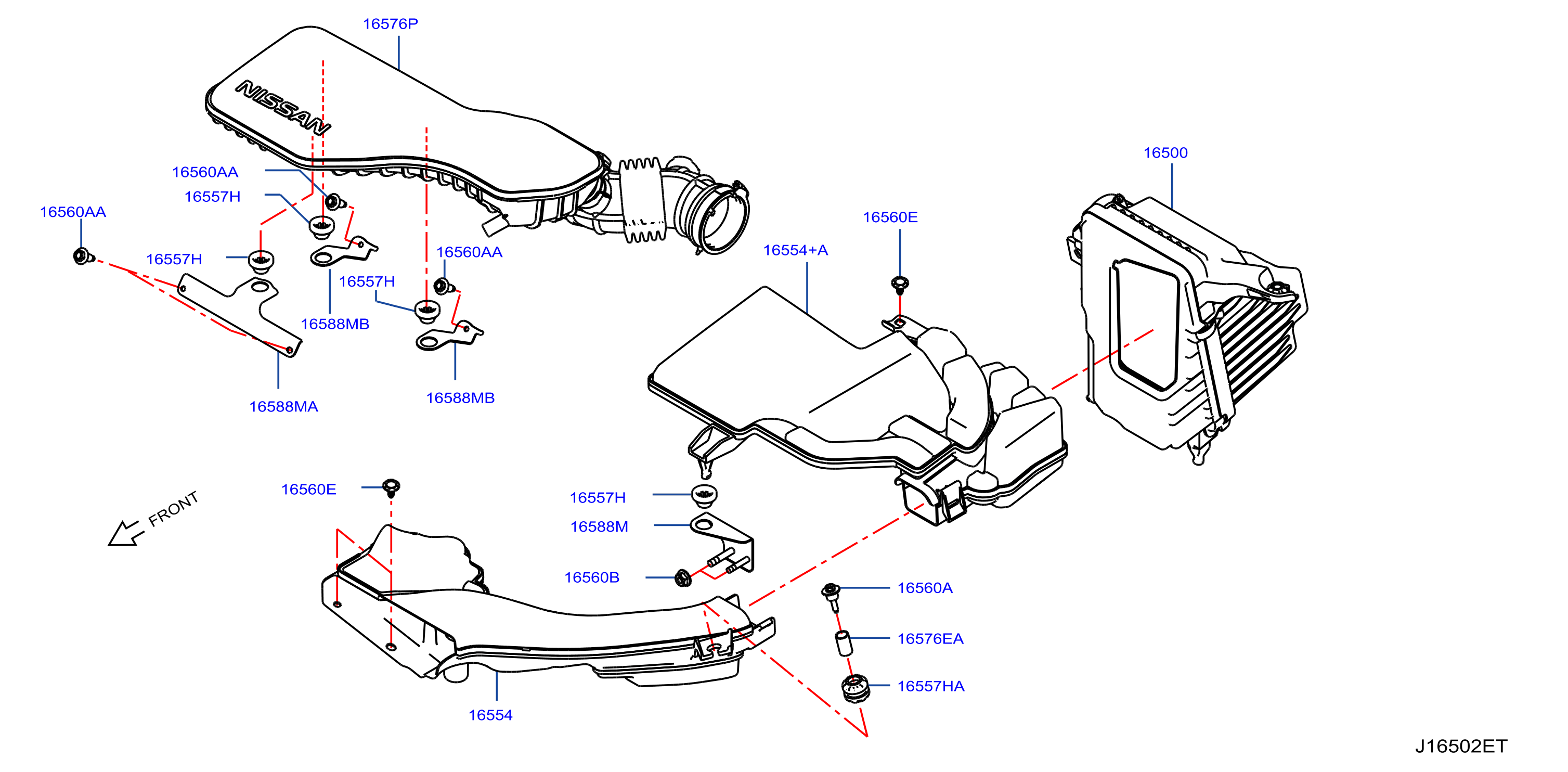 Diagram AIR CLEANER for your Nissan