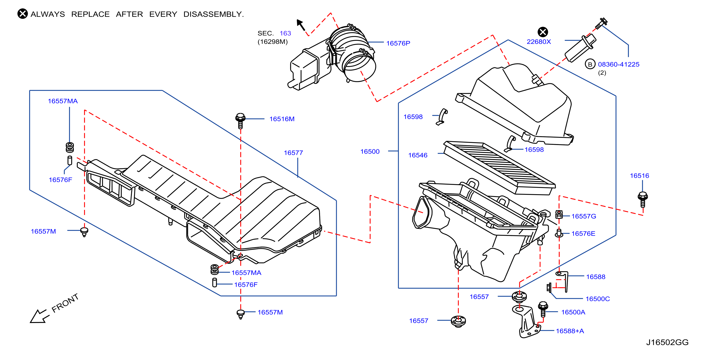 Diagram AIR CLEANER for your 2007 Nissan Murano   