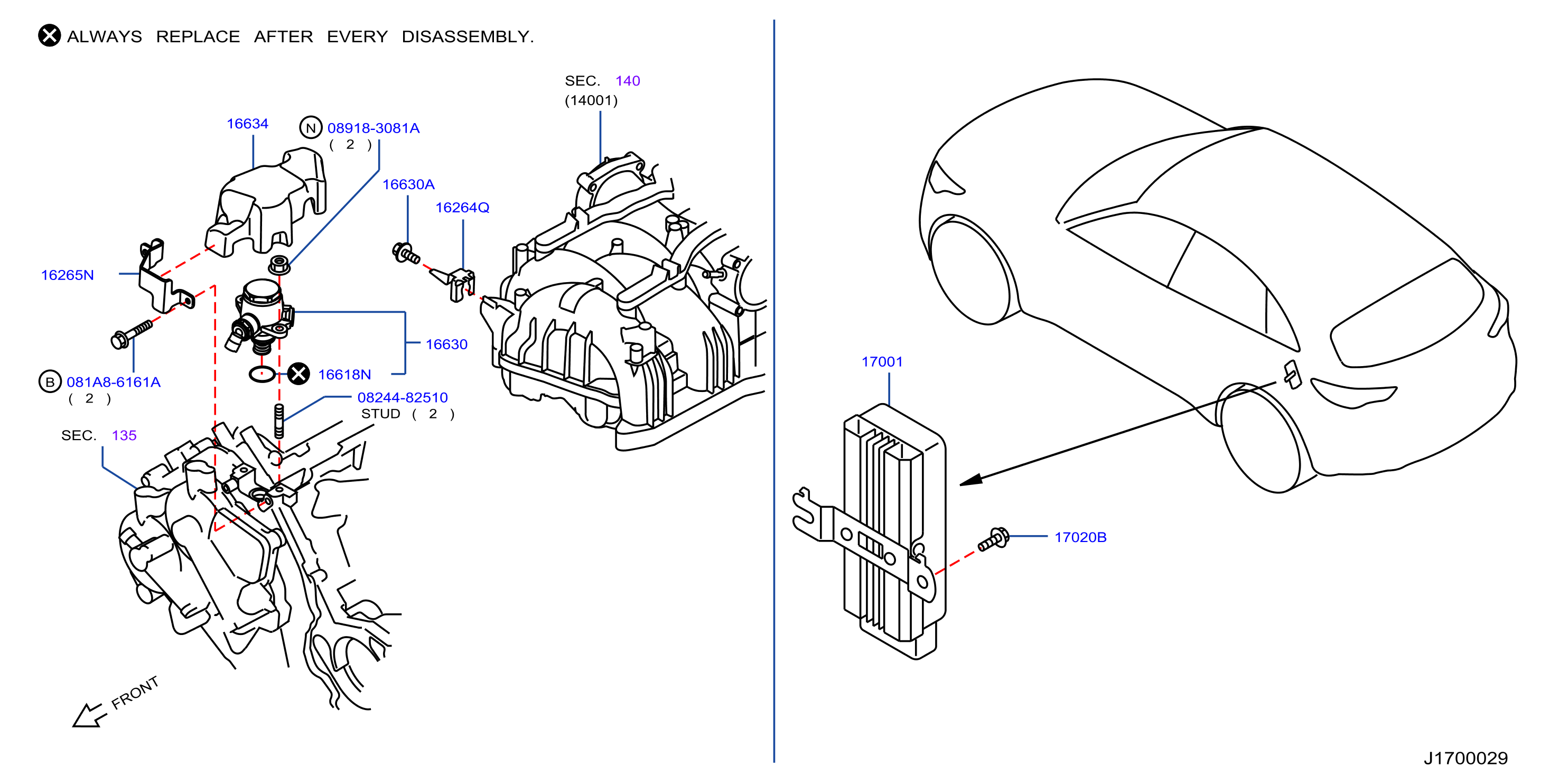 Diagram FUEL PUMP for your 2003 INFINITI G35   