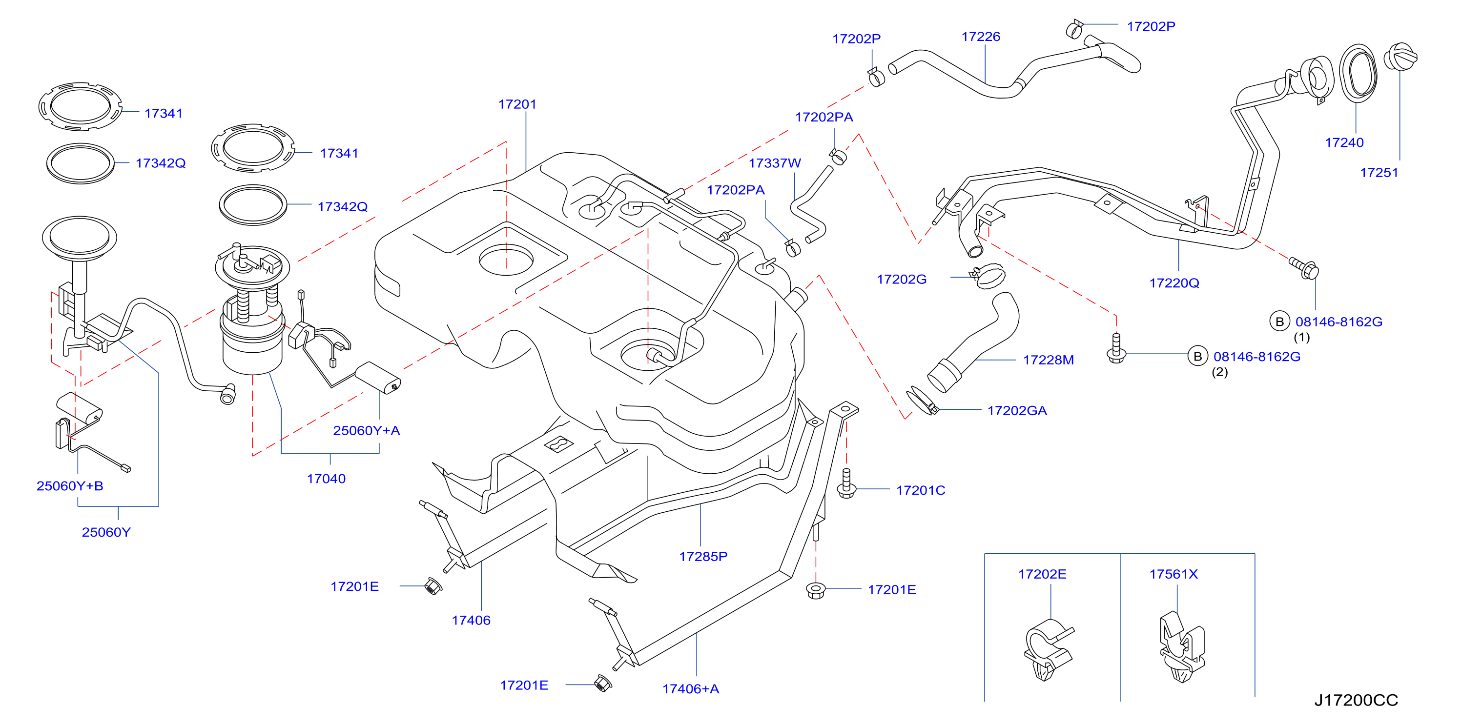 Diagram FUEL TANK for your 2019 Nissan Armada   