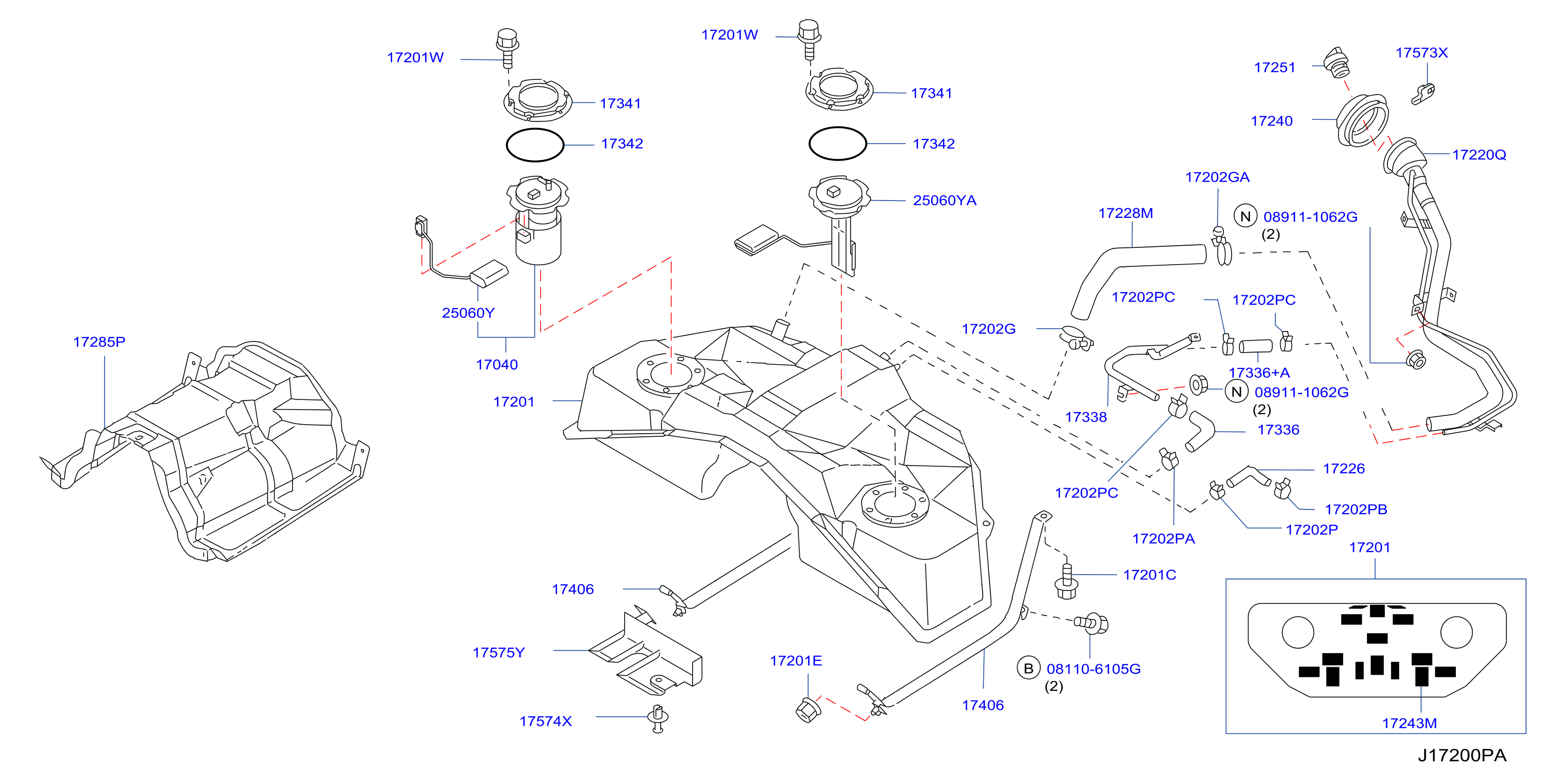 Diagram FUEL TANK for your 2006 INFINITI M45   