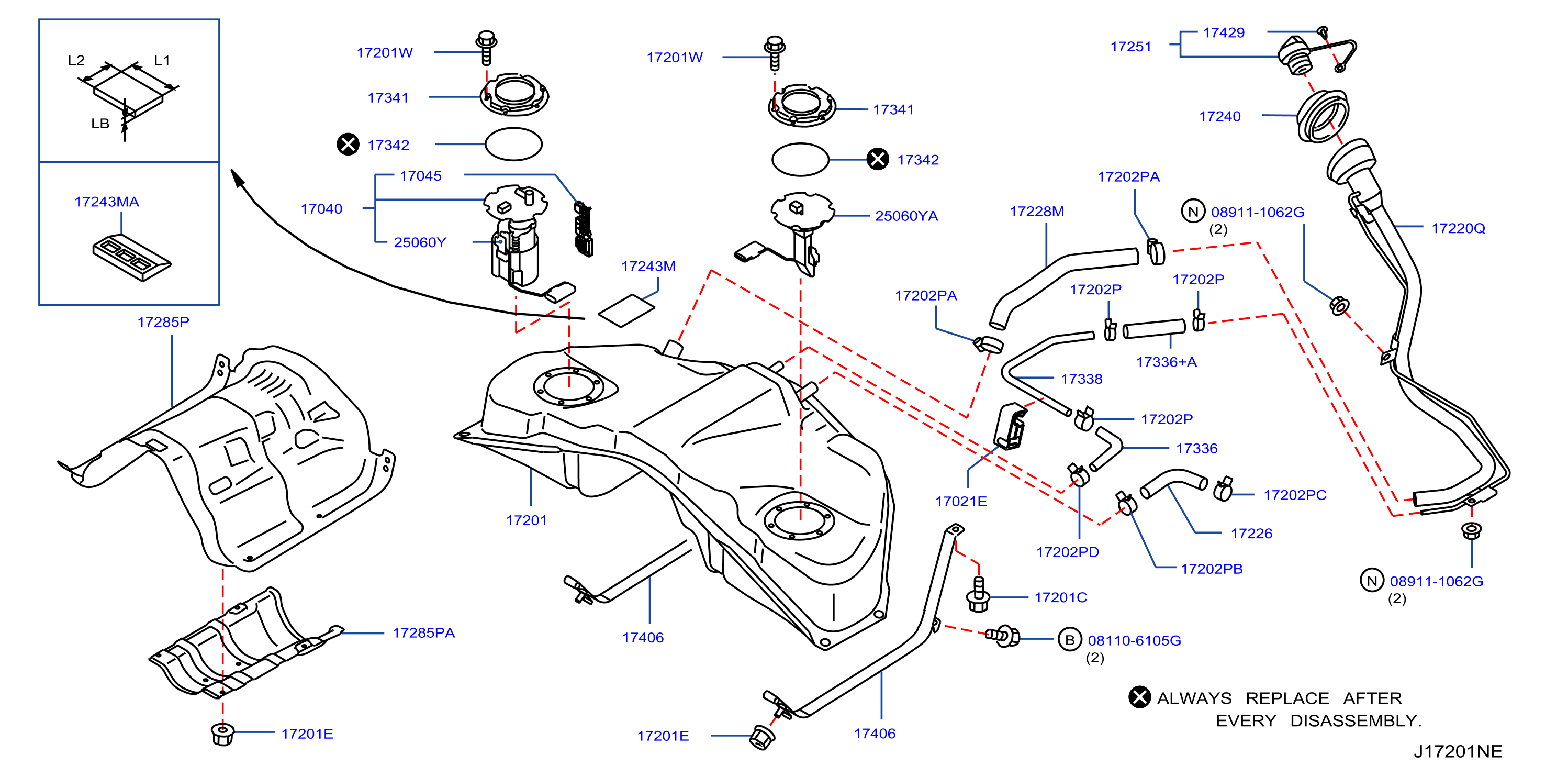 Diagram FUEL TANK for your 2003 INFINITI G35   