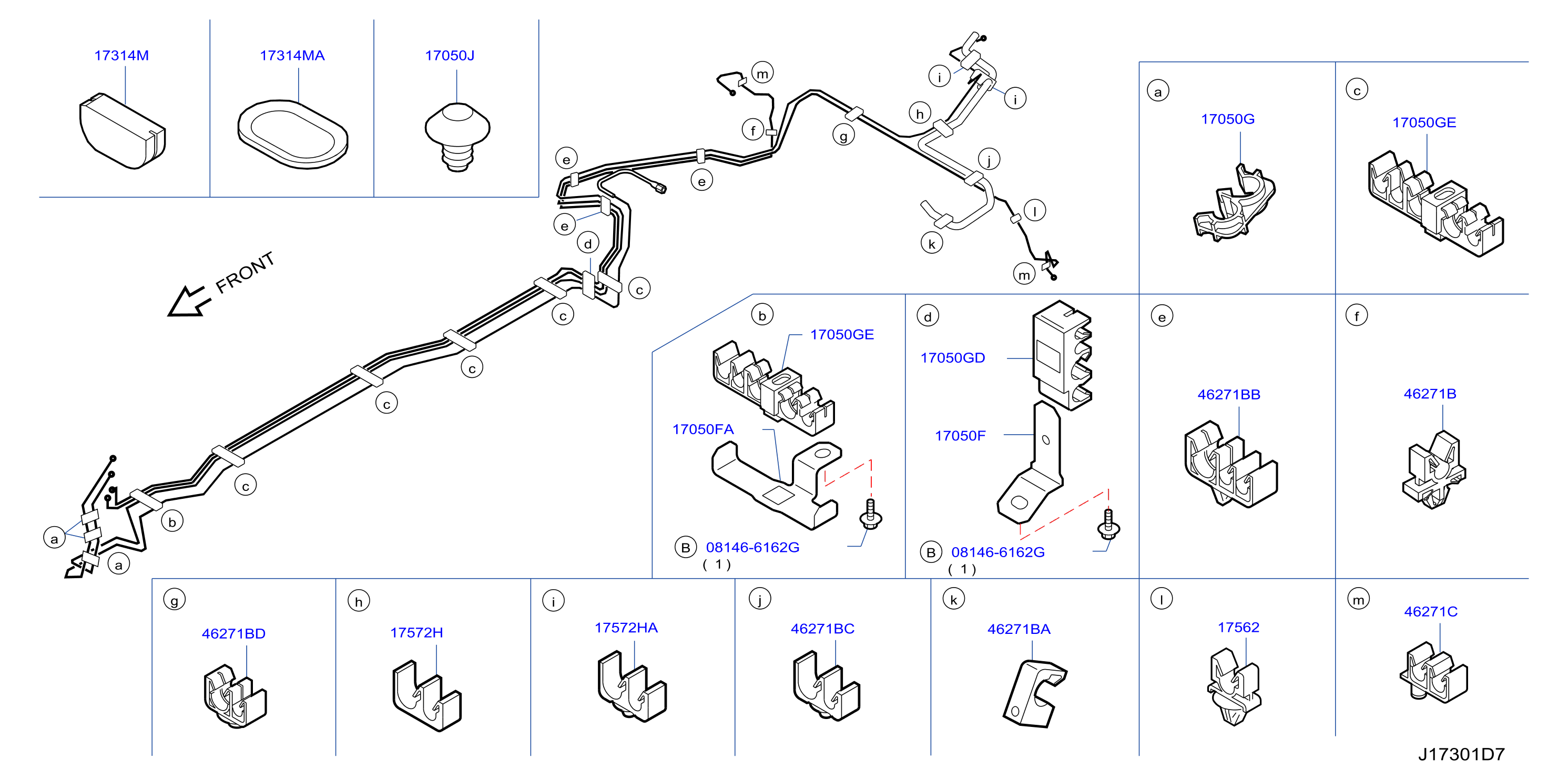 Diagram FUEL PIPING for your INFINITI