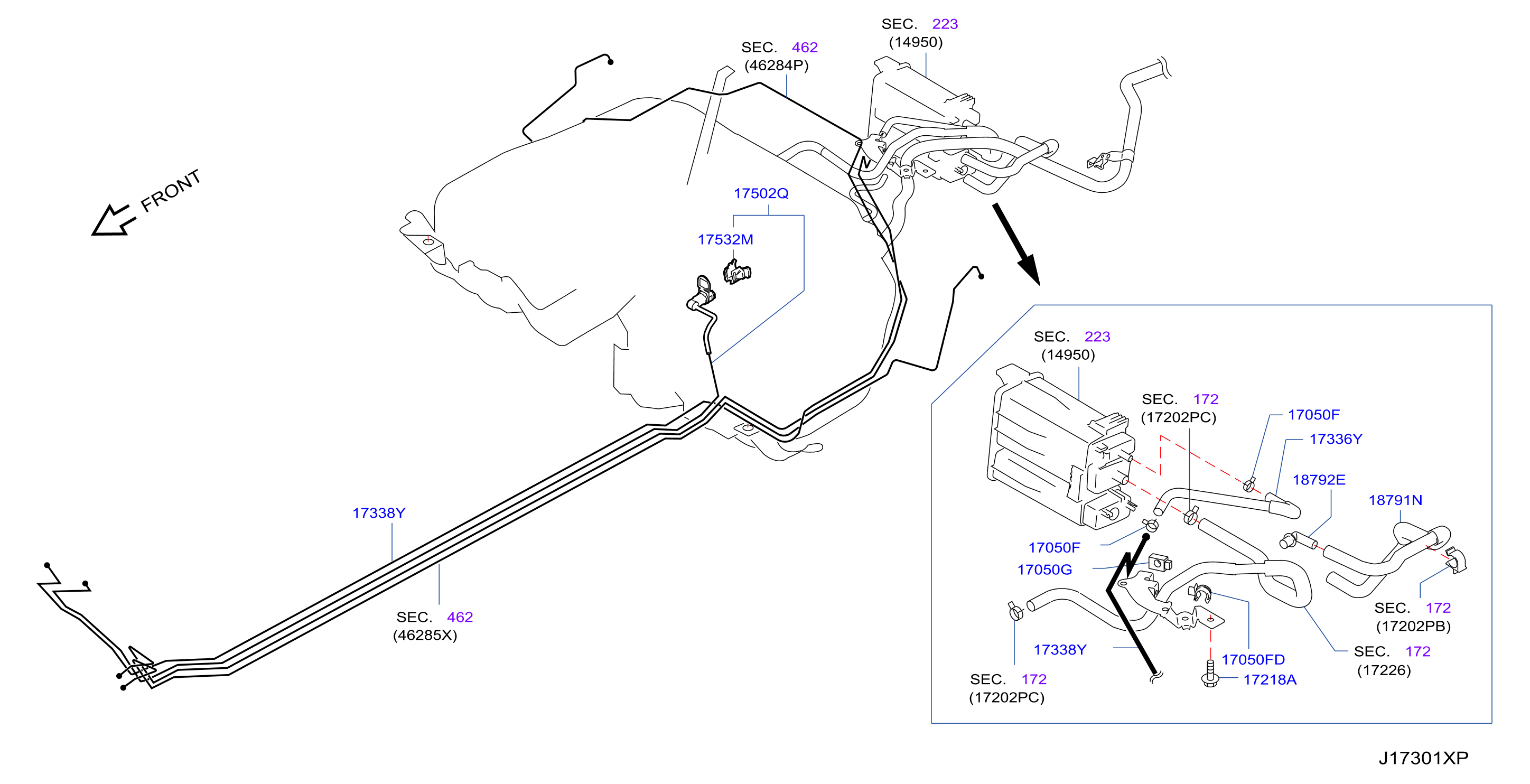 Diagram FUEL PIPING for your 2021 Nissan Titan Crew Cab SV/BASE  