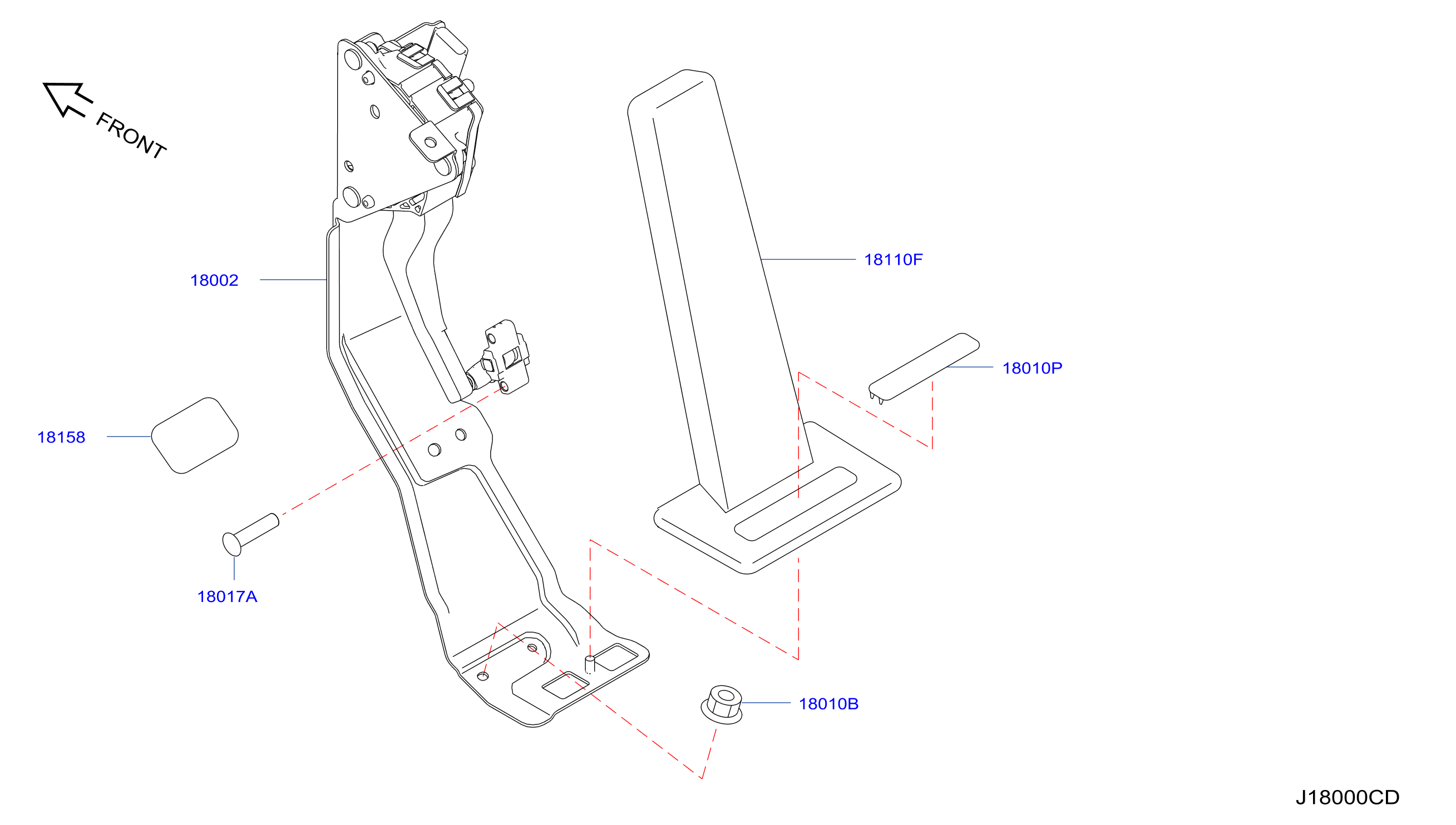 Diagram ACCELERATOR LINKAGE for your INFINITI M45  