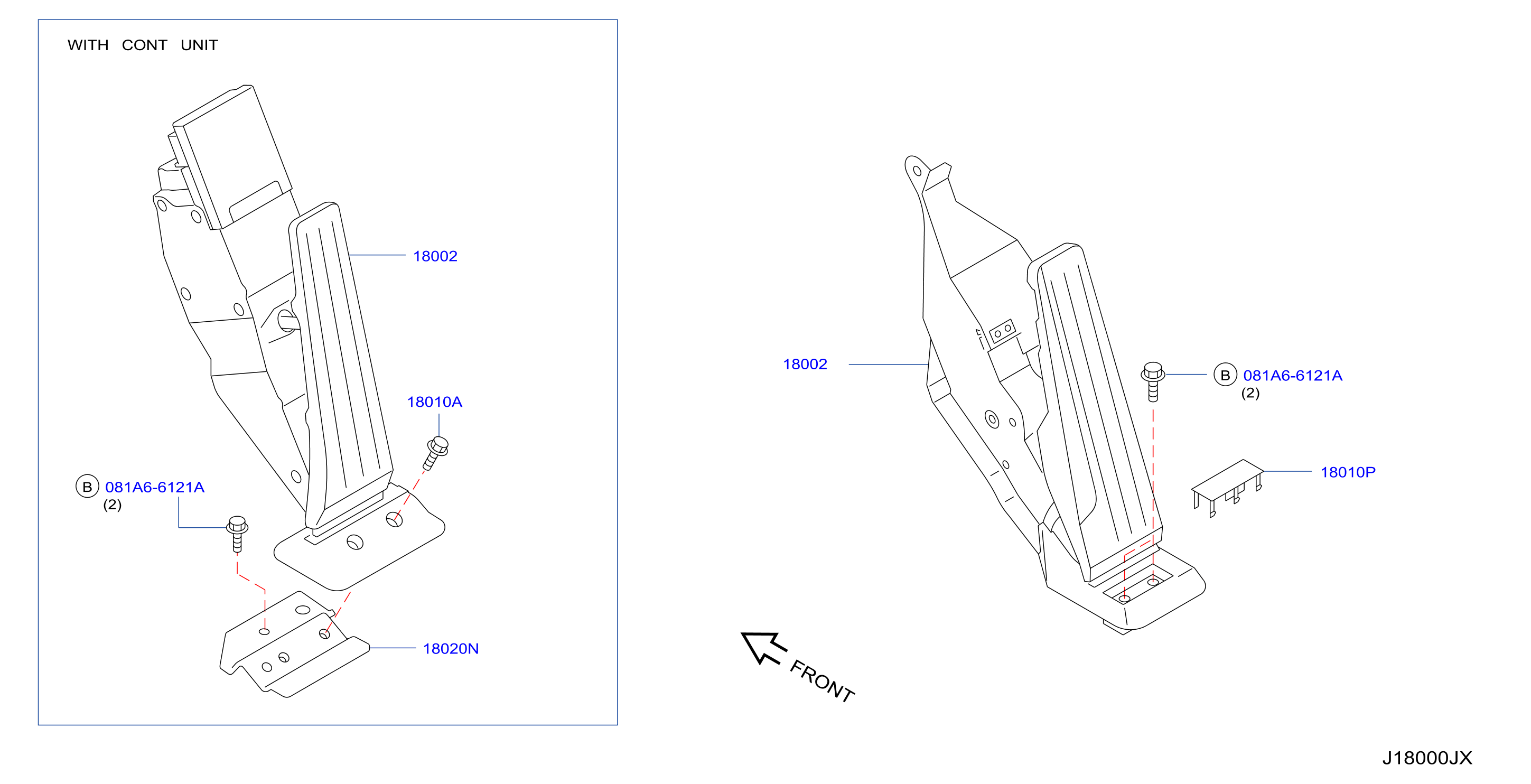 Diagram ACCELERATOR LINKAGE for your 2004 INFINITI FX45   