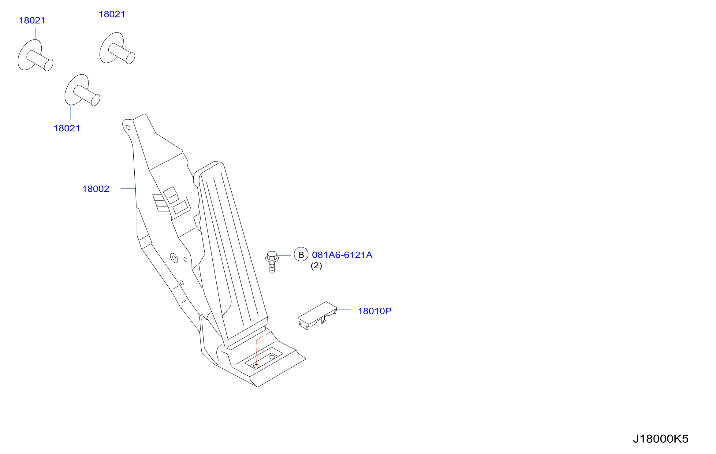 Diagram ACCELERATOR LINKAGE for your 2004 INFINITI FX45   