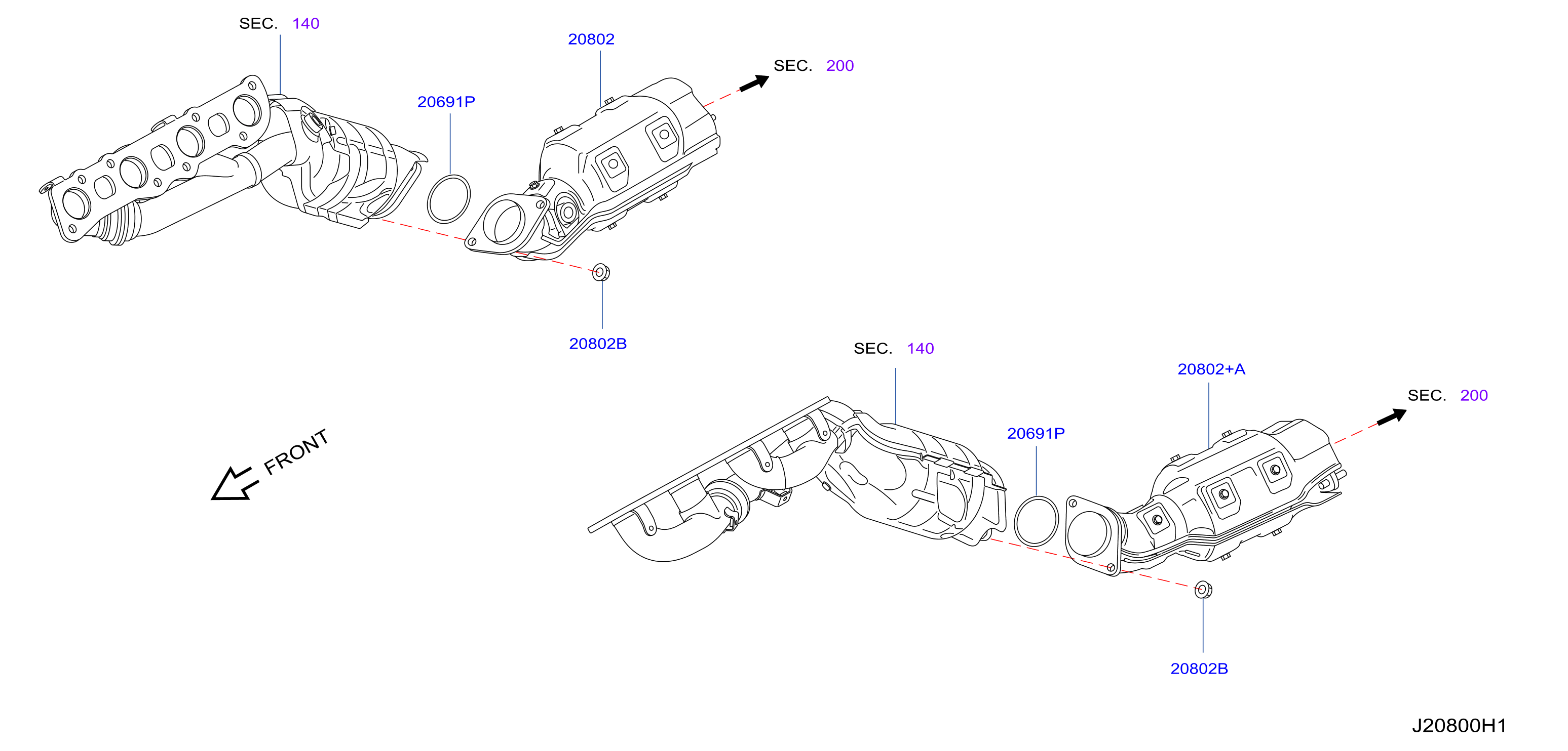 Diagram CATALYST CONVERTER,EXHAUST FUEL & URE IN for your 2011 INFINITI FX50  SPORT 