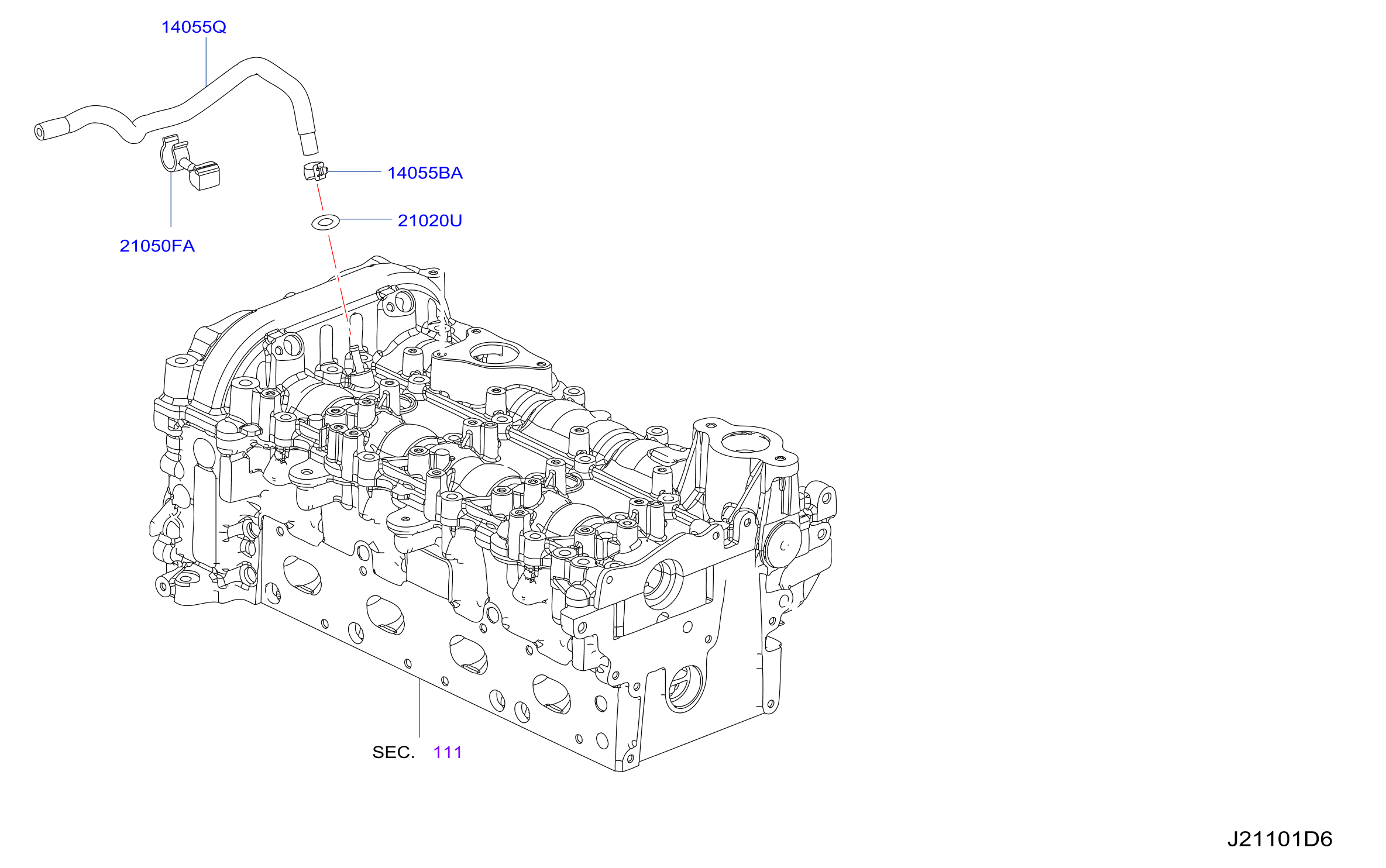 Diagram MANGUERA TUBERÍA DE AGUA for your 2017 INFINITI QX30   