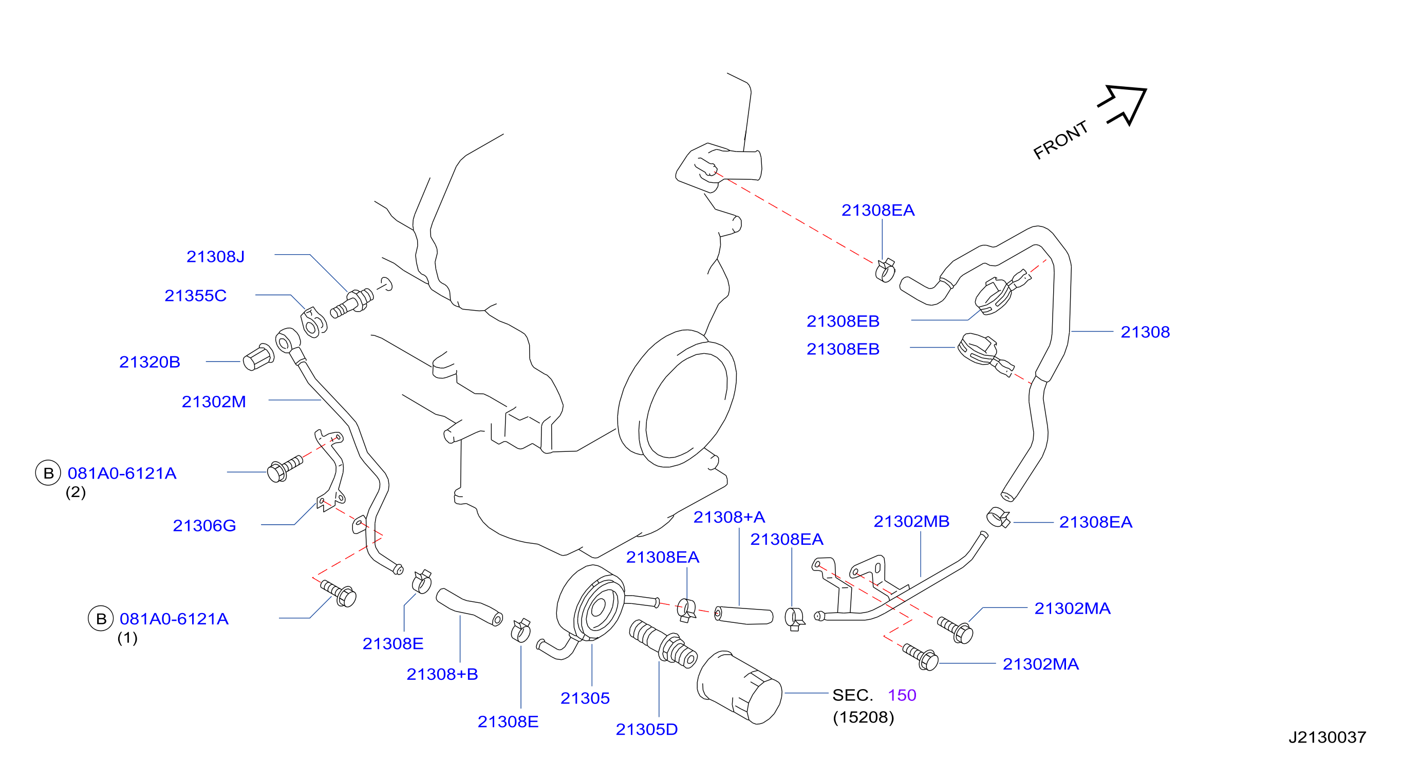 Diagram OIL COOLER for your 2024 Nissan Titan   