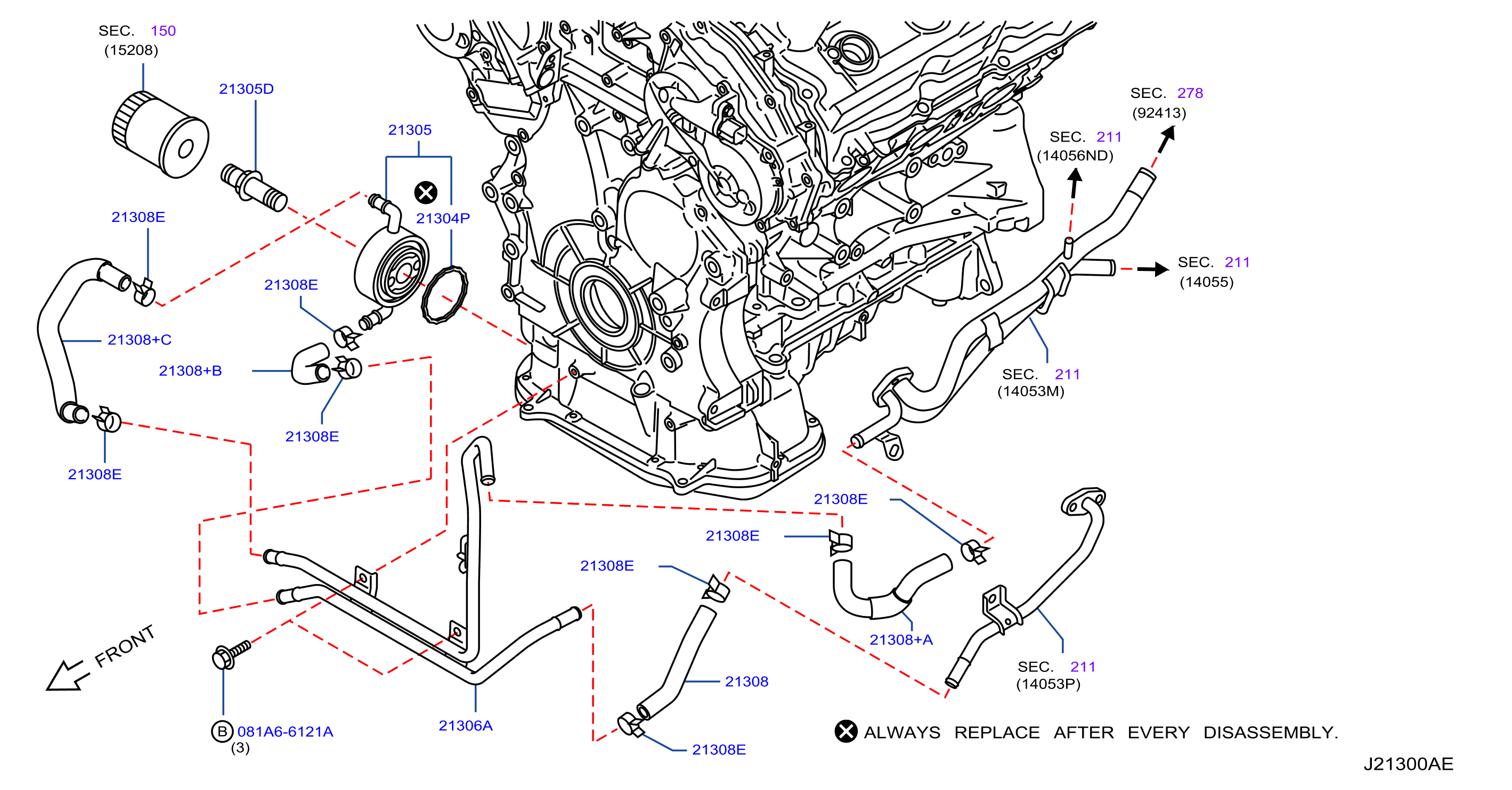 Diagram OIL COOLER for your 2013 INFINITI G37X   