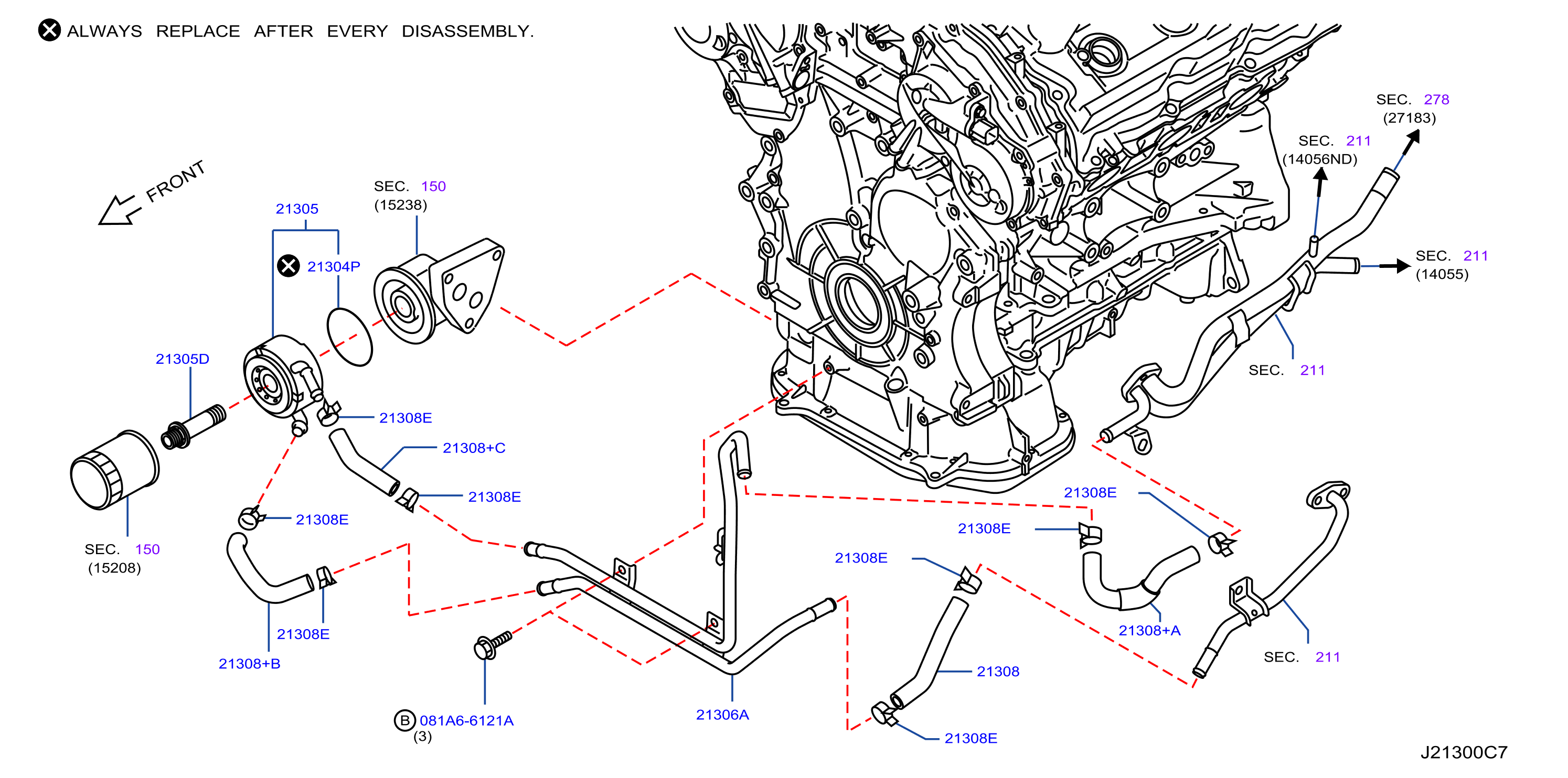 Diagram REFRIGERADOR DE ACEITE for your 2005 INFINITI G35 SEDAN SPORT PREMIUM  