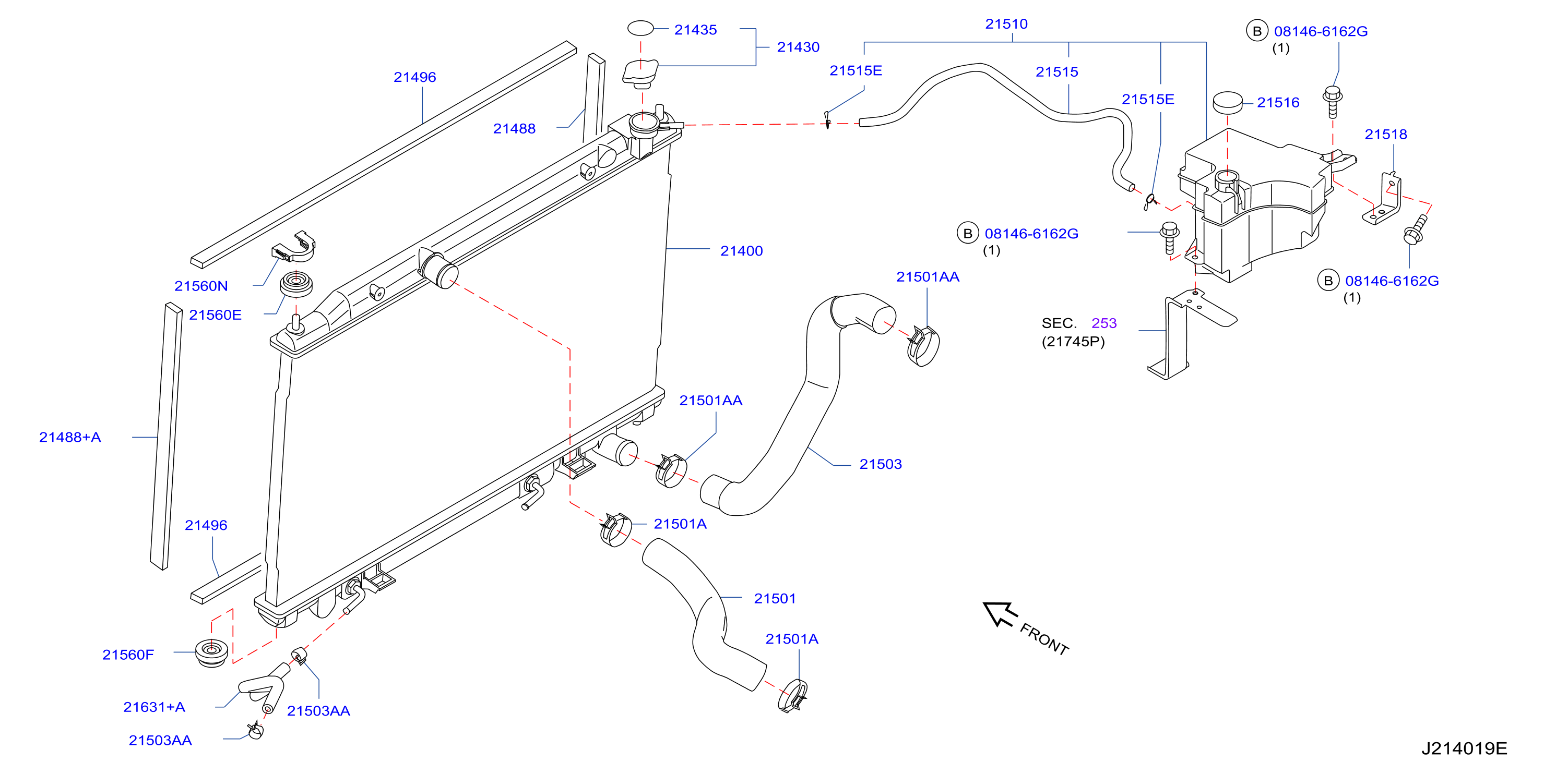 Diagram RADIADOR, CUBIERTA & ENFRIAMIENT INVERSOR for your 2016 Nissan Altima   