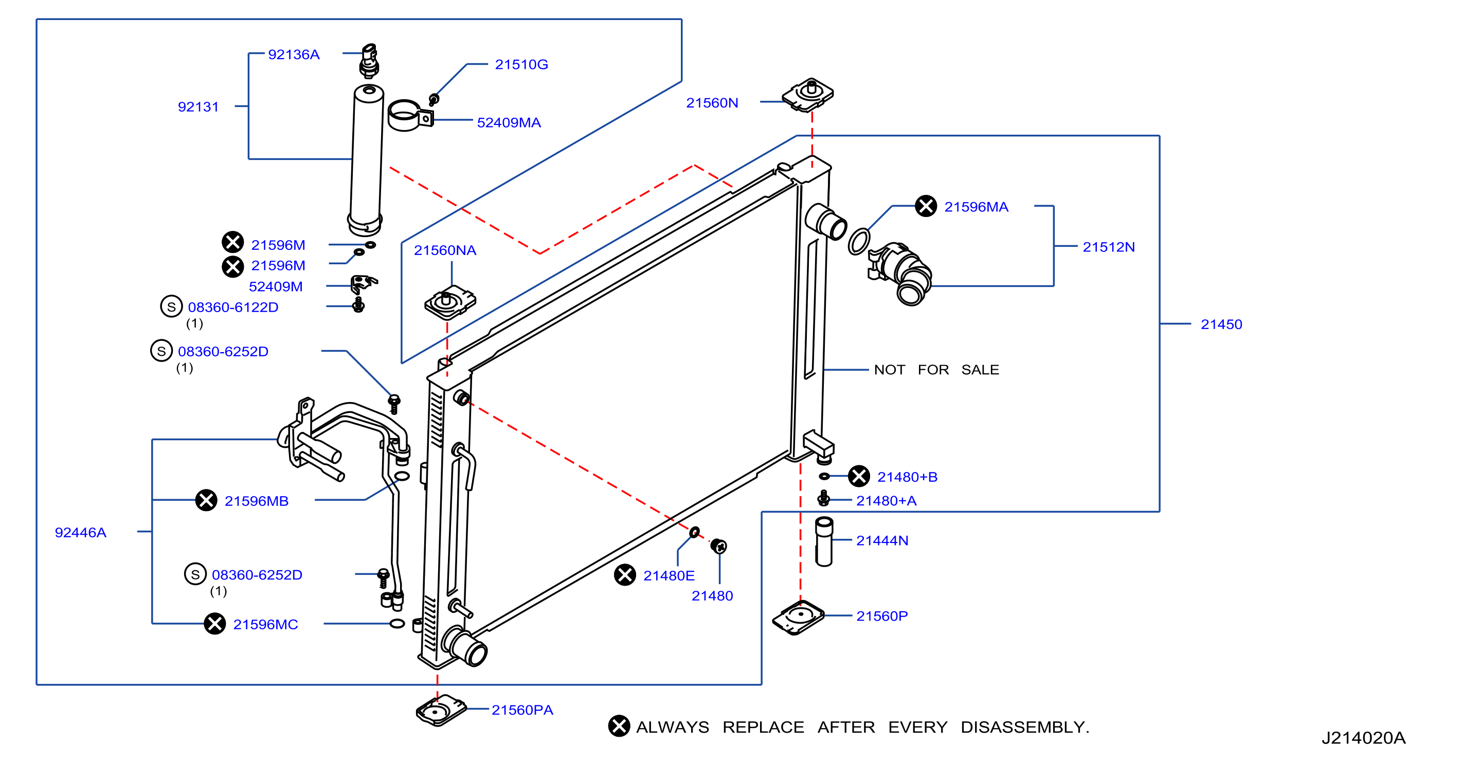 Diagram RADIATOR,SHROUD & INVERTER COOLING for your 2003 INFINITI FX35   