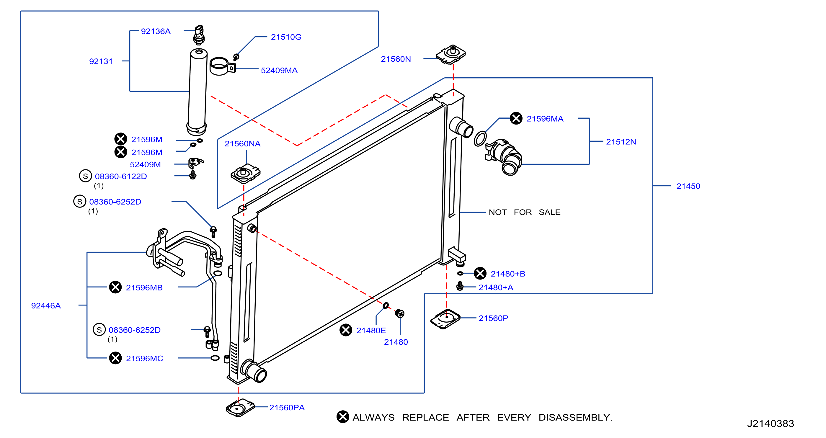 Diagram RADIATOR,SHROUD & INVERTER COOLING for your 2007 INFINITI M45   