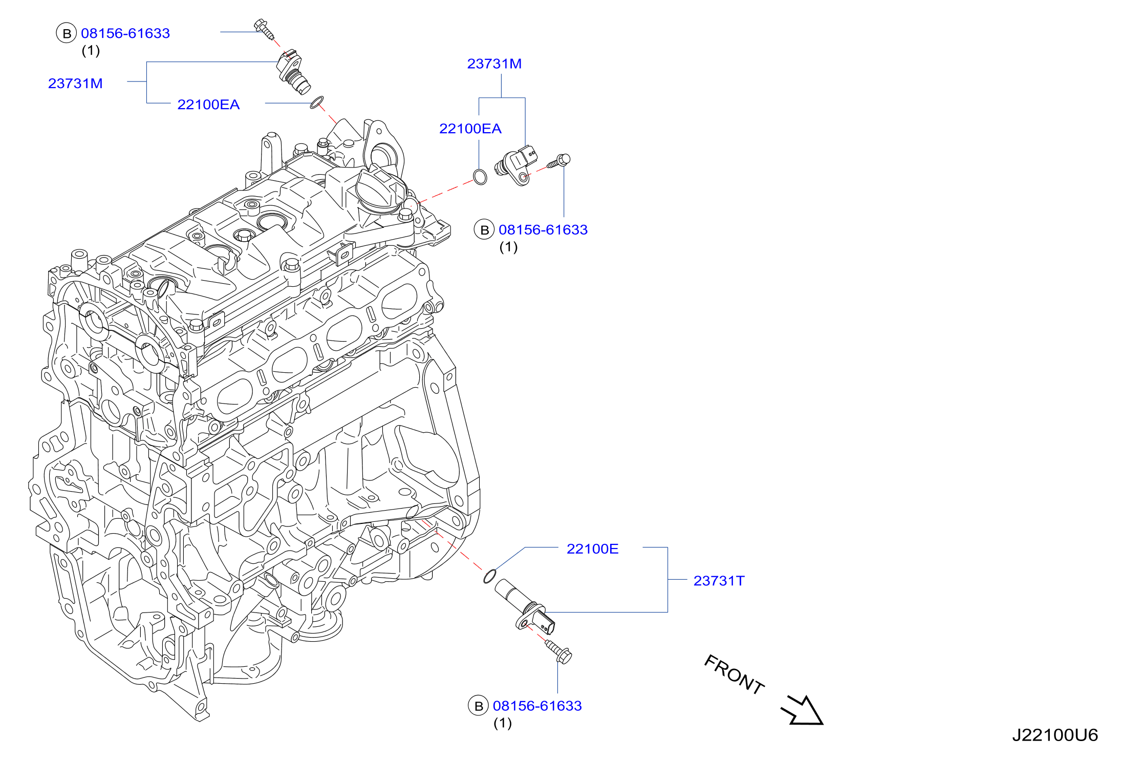 Diagram DISTRIBUTOR & IGNITION TIMING SENSOR for your Nissan