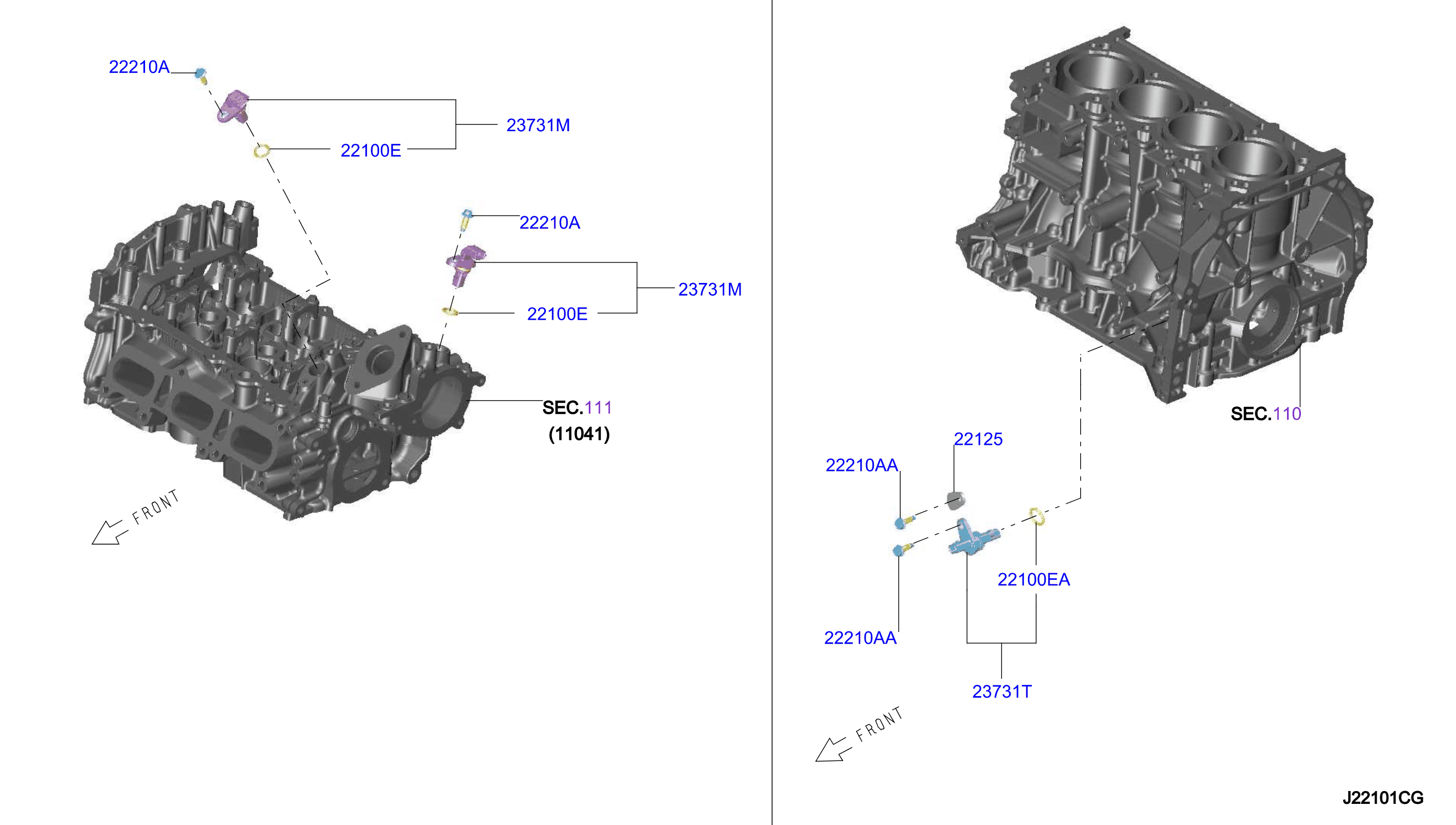 Diagram DISTRIBUTOR & IGNITION TIMING SENSOR for your 2023 Nissan Rogue   