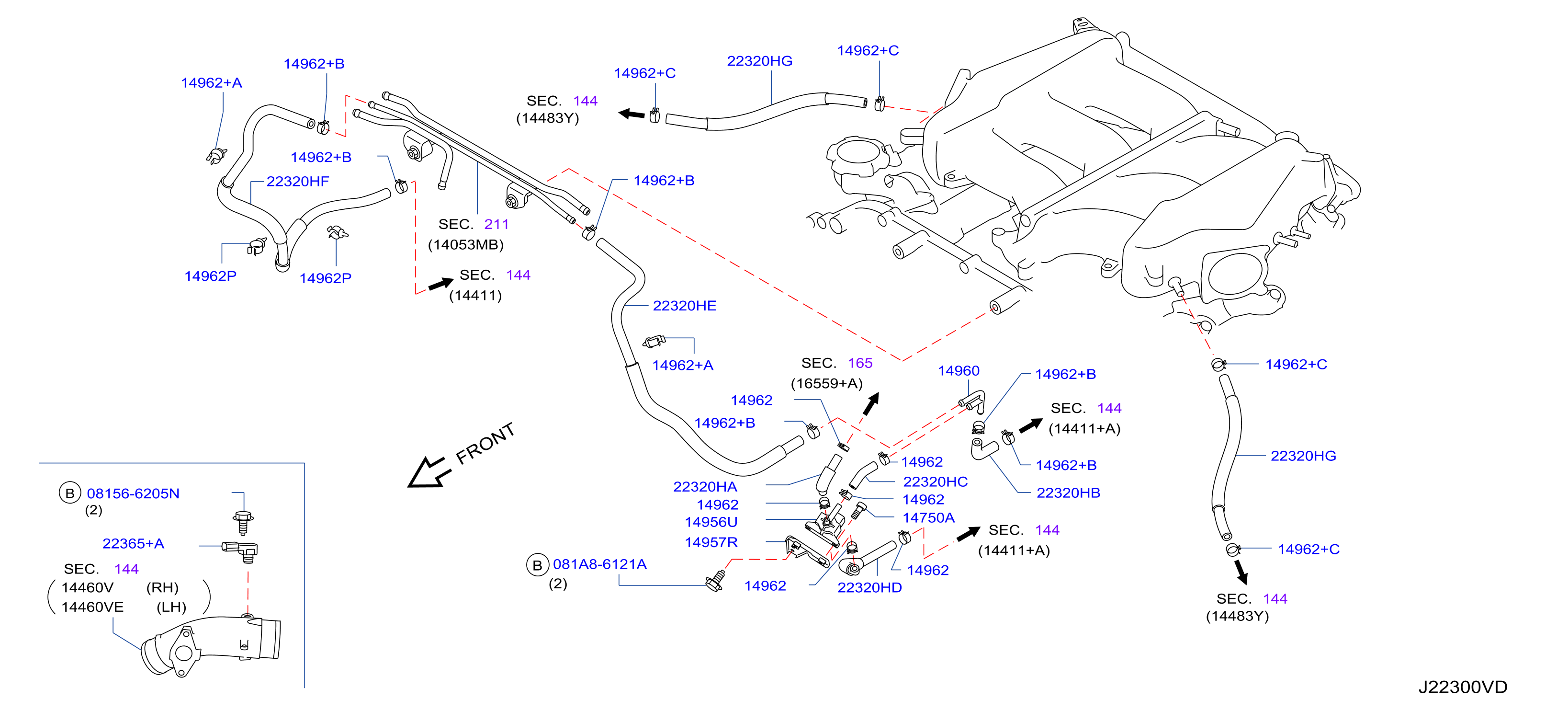 Diagram ENGINE CONTROL VACUUM PIPING for your 2020 Nissan GT-R   