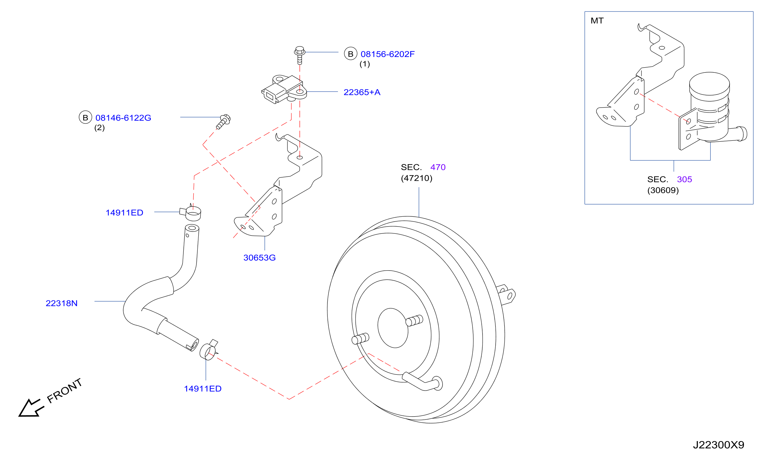 Diagram TUBERÍA DE VACÍO DE CONTROL DEL MOTOR for your INFINITI