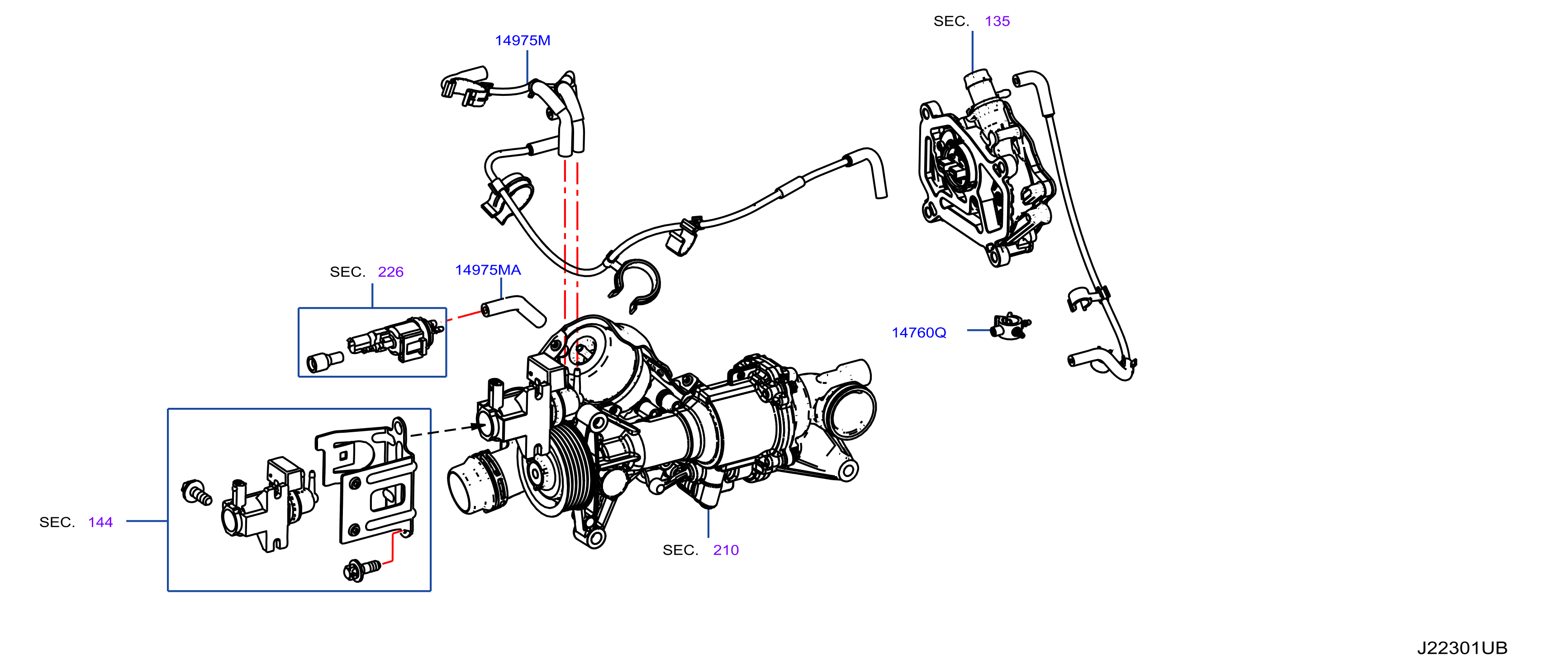 Diagram ENGINE CONTROL VACUUM PIPING for your 1995 INFINITI