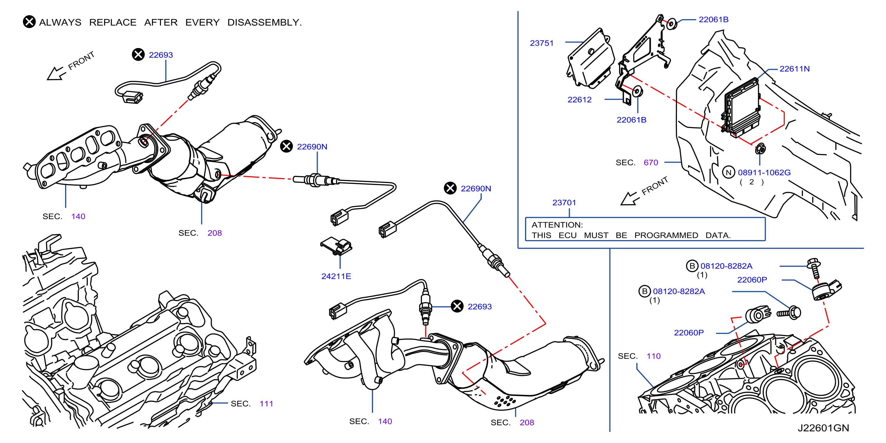 Diagram ENGINE CONTROL MODULE for your 2006 INFINITI M45   