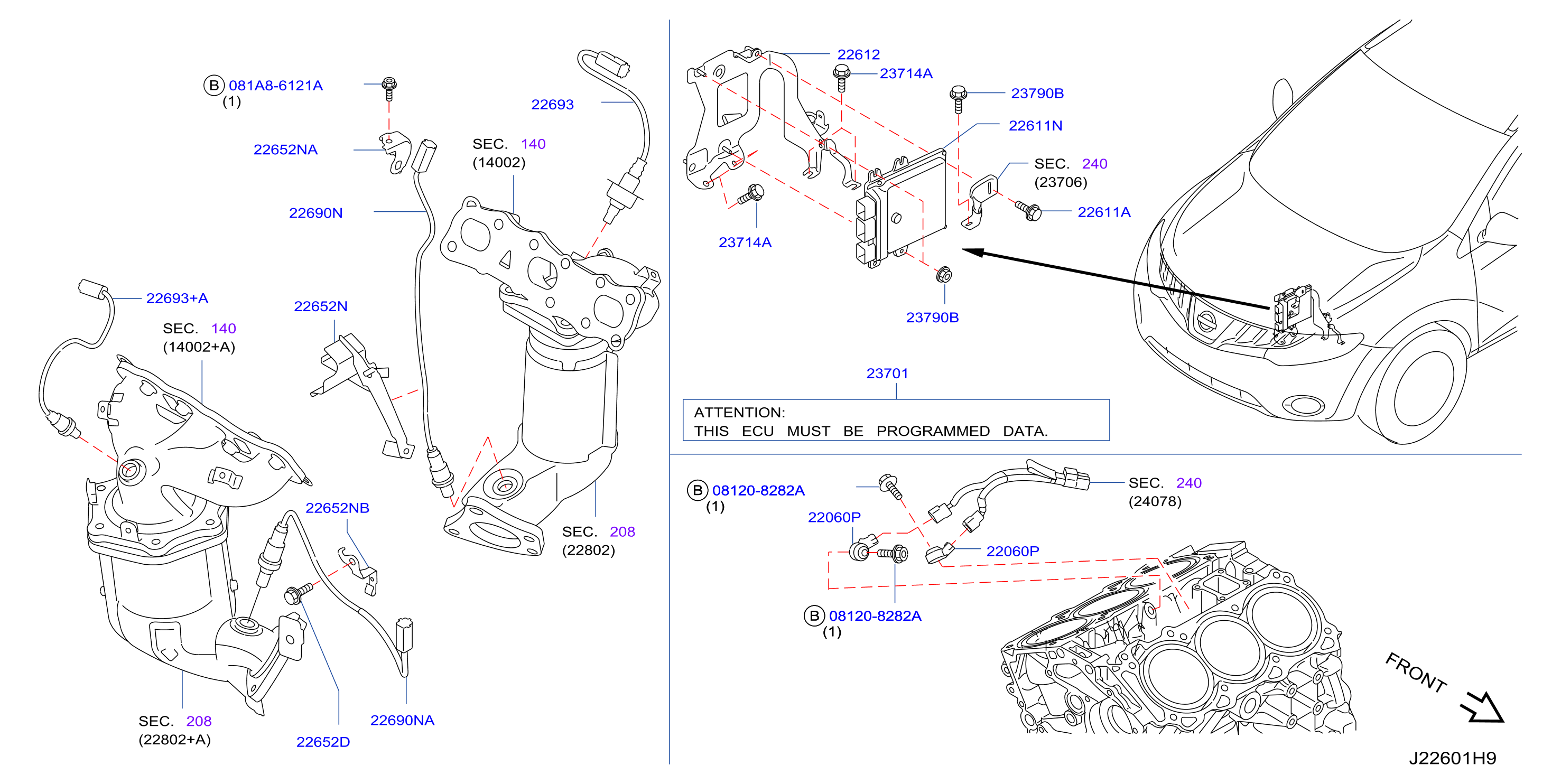 Diagram ENGINE CONTROL MODULE for your Nissan