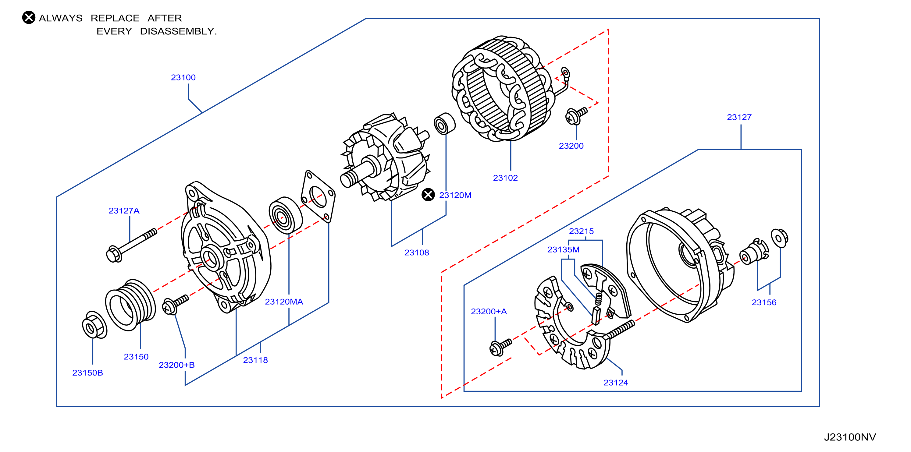 Diagram ALTERNATOR for your Nissan