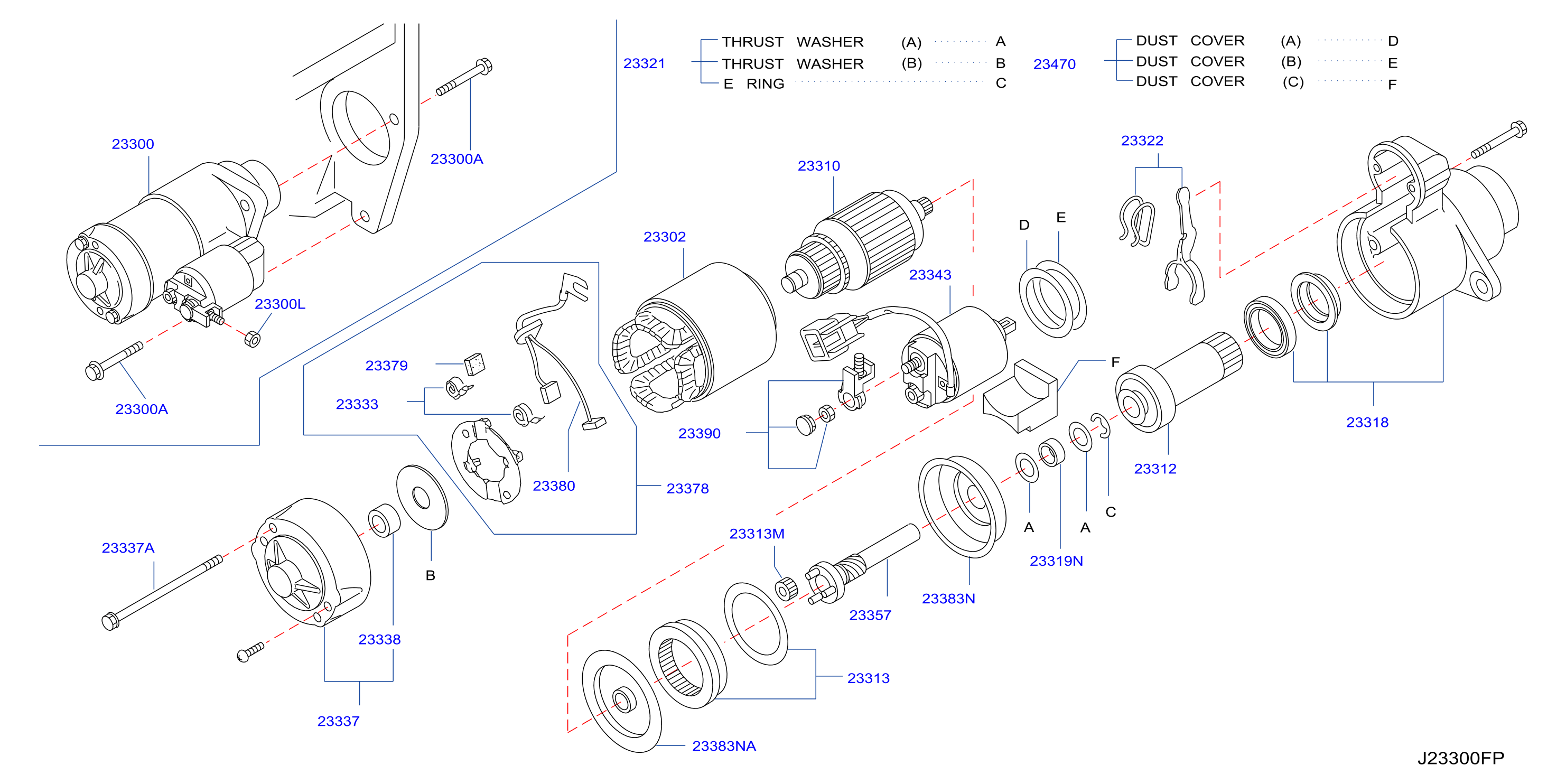 Diagram STARTER MOTOR for your 2003 INFINITI FX35 3.5L V6 AT 4WD  