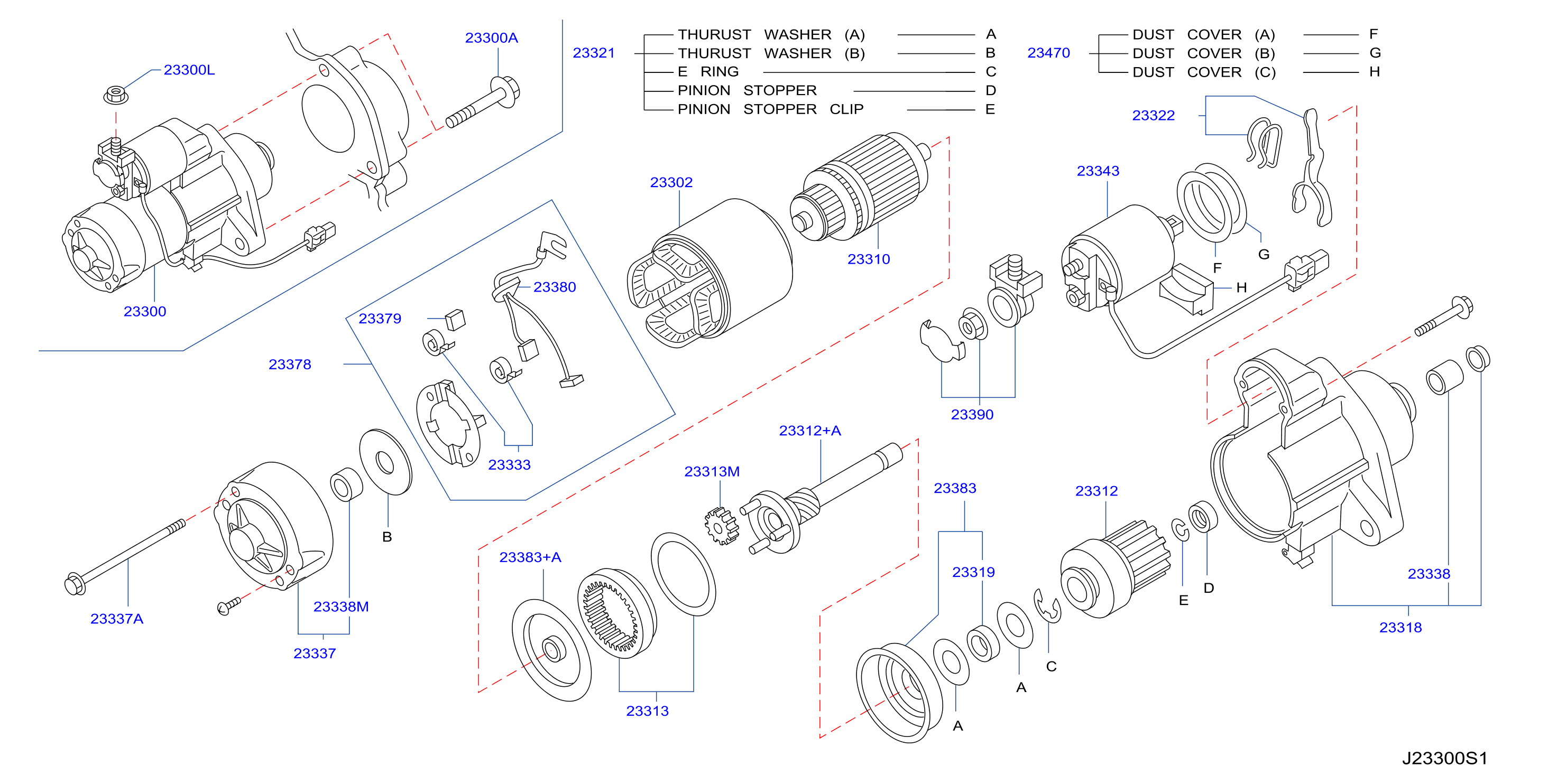 Diagram STARTER MOTOR for your INFINITI EX35  