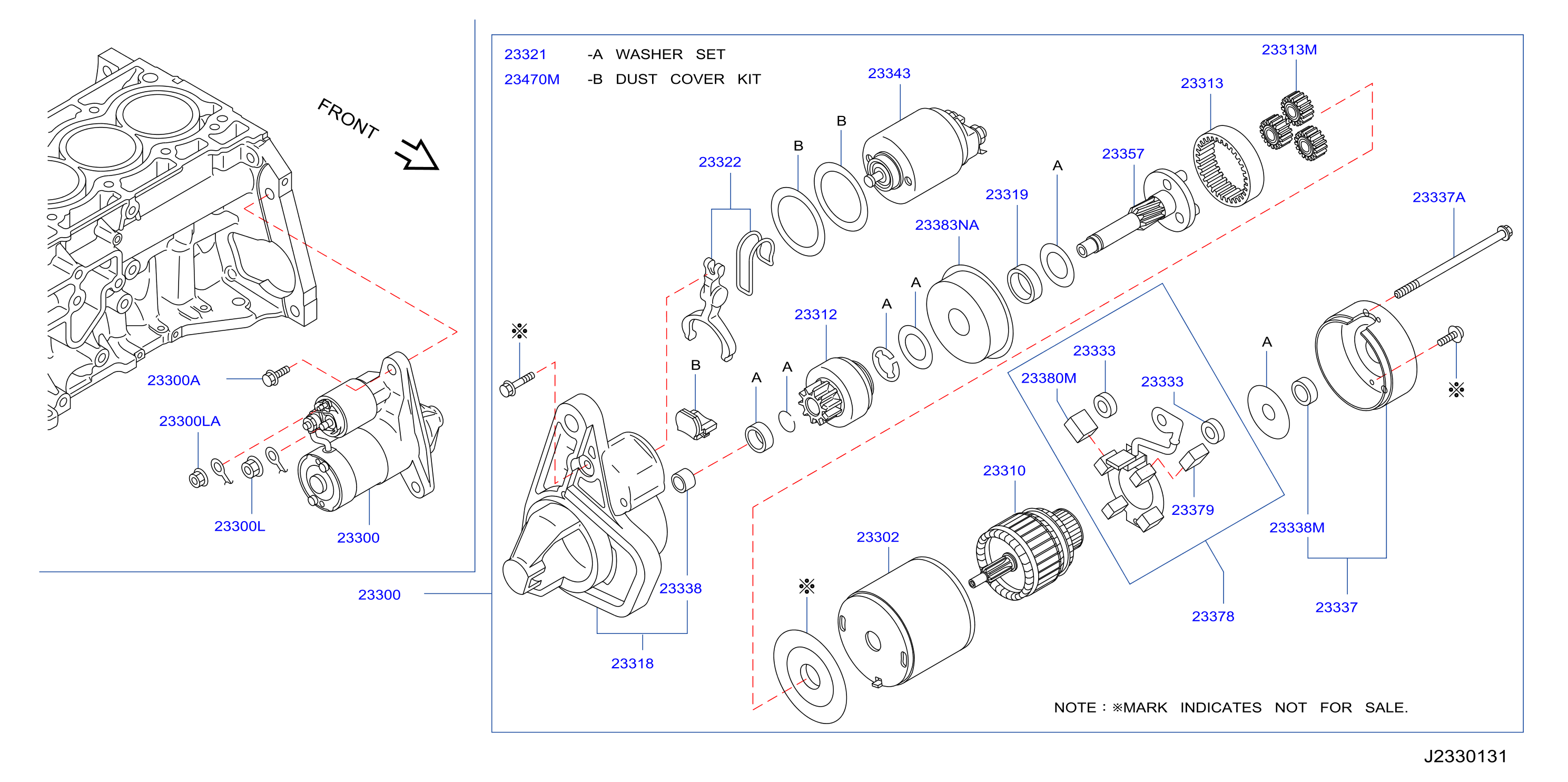 Diagram STARTER MOTOR for your 1996 Nissan Sentra GLE  
