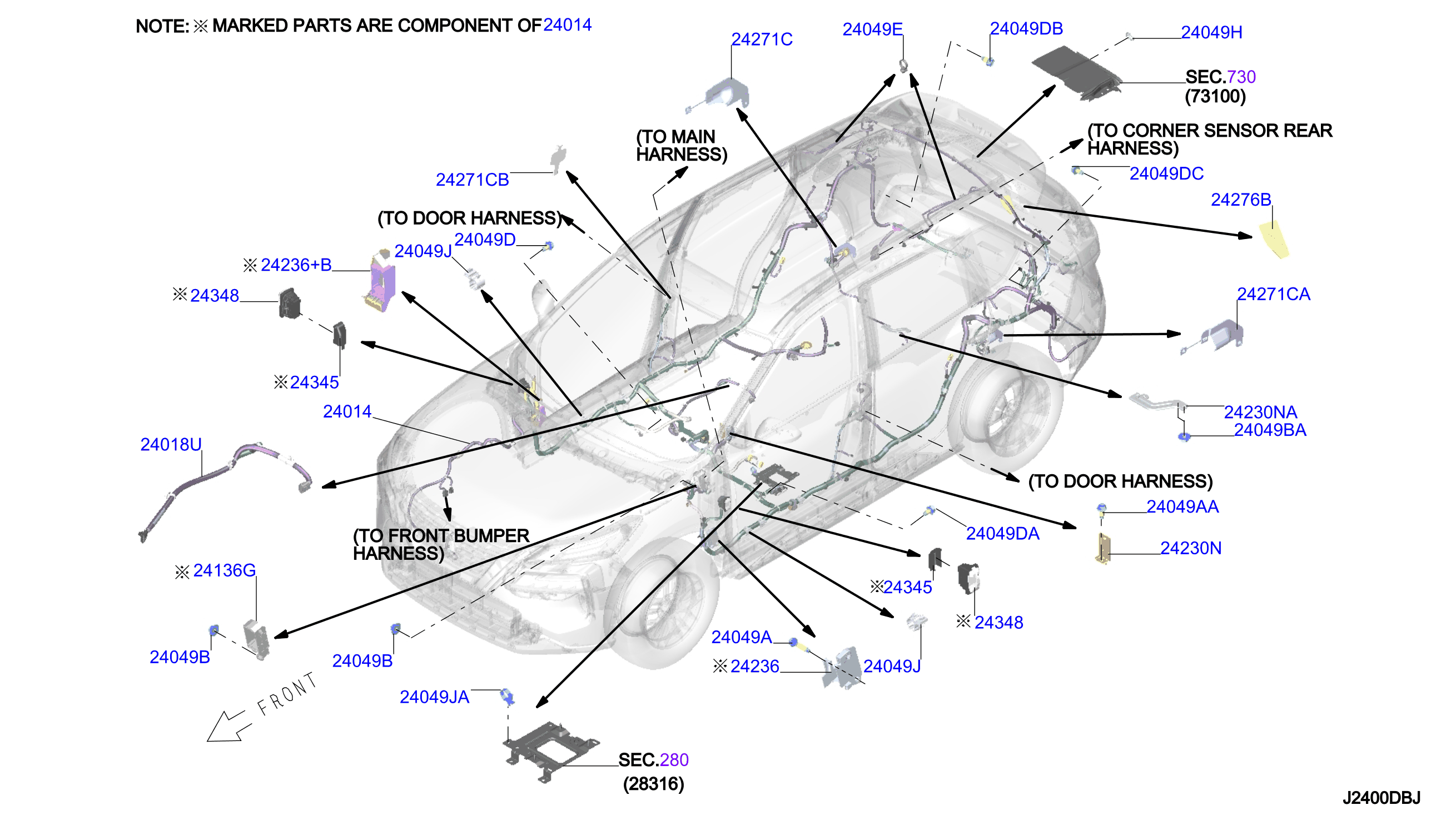 Diagram CABLEADO for your 2016 Nissan NV (High Roof / Standard Roof)   