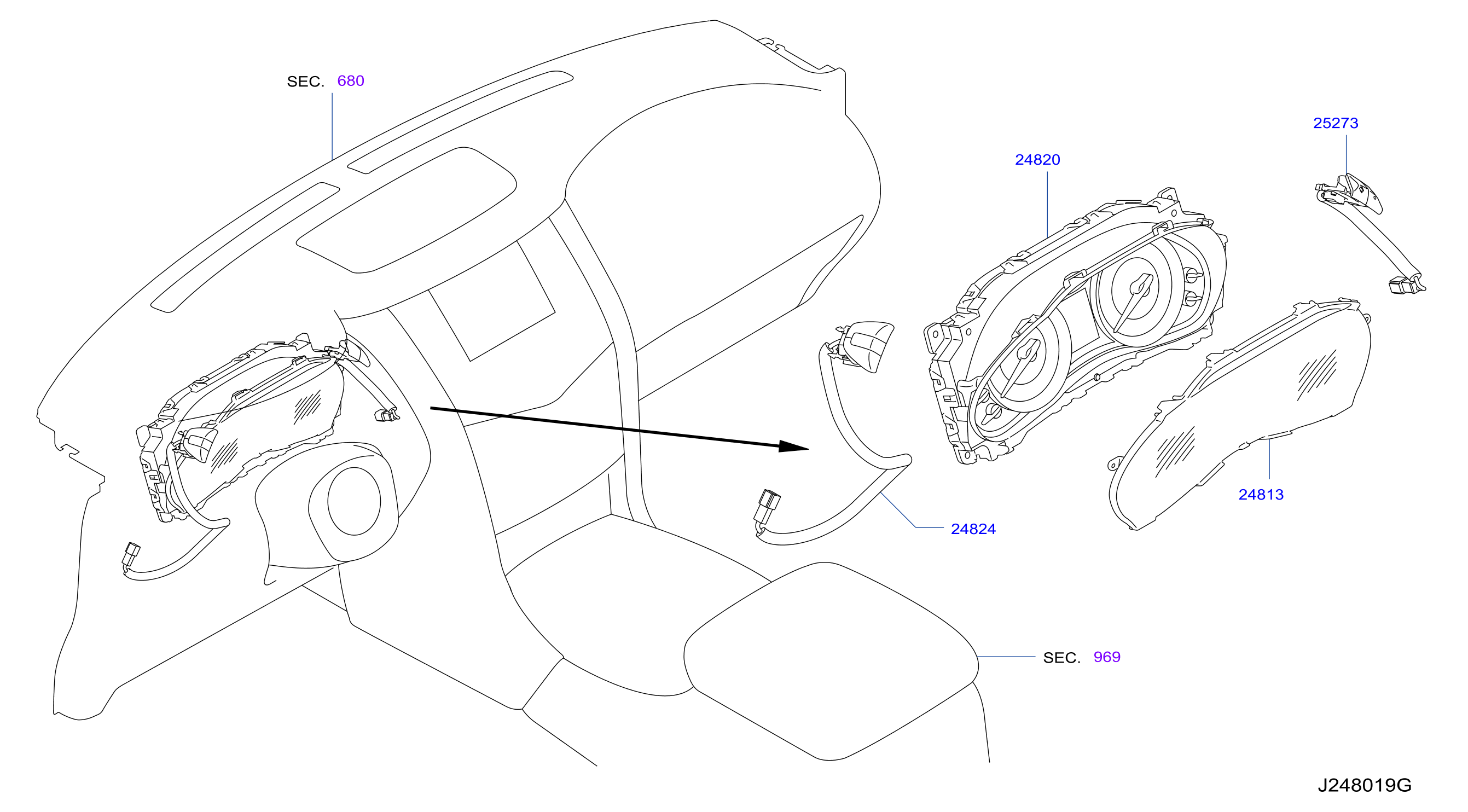 Diagram INSTRUMENT METER & GAUGE for your Nissan Armada  