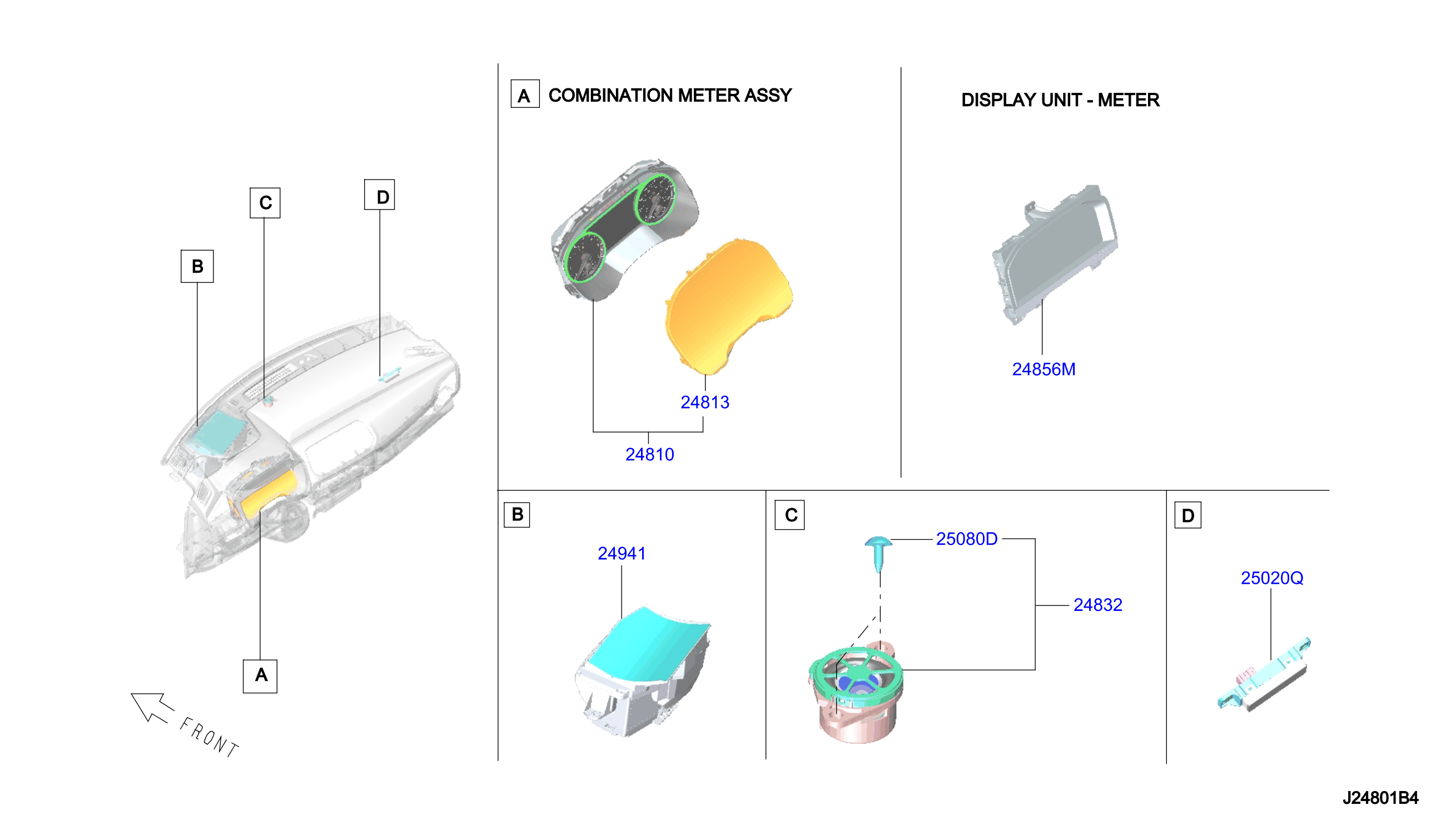 Diagram INSTRUMENT METER & GAUGE for your 2018 Nissan Titan King Cab SV/BASE SEAT DELETE  