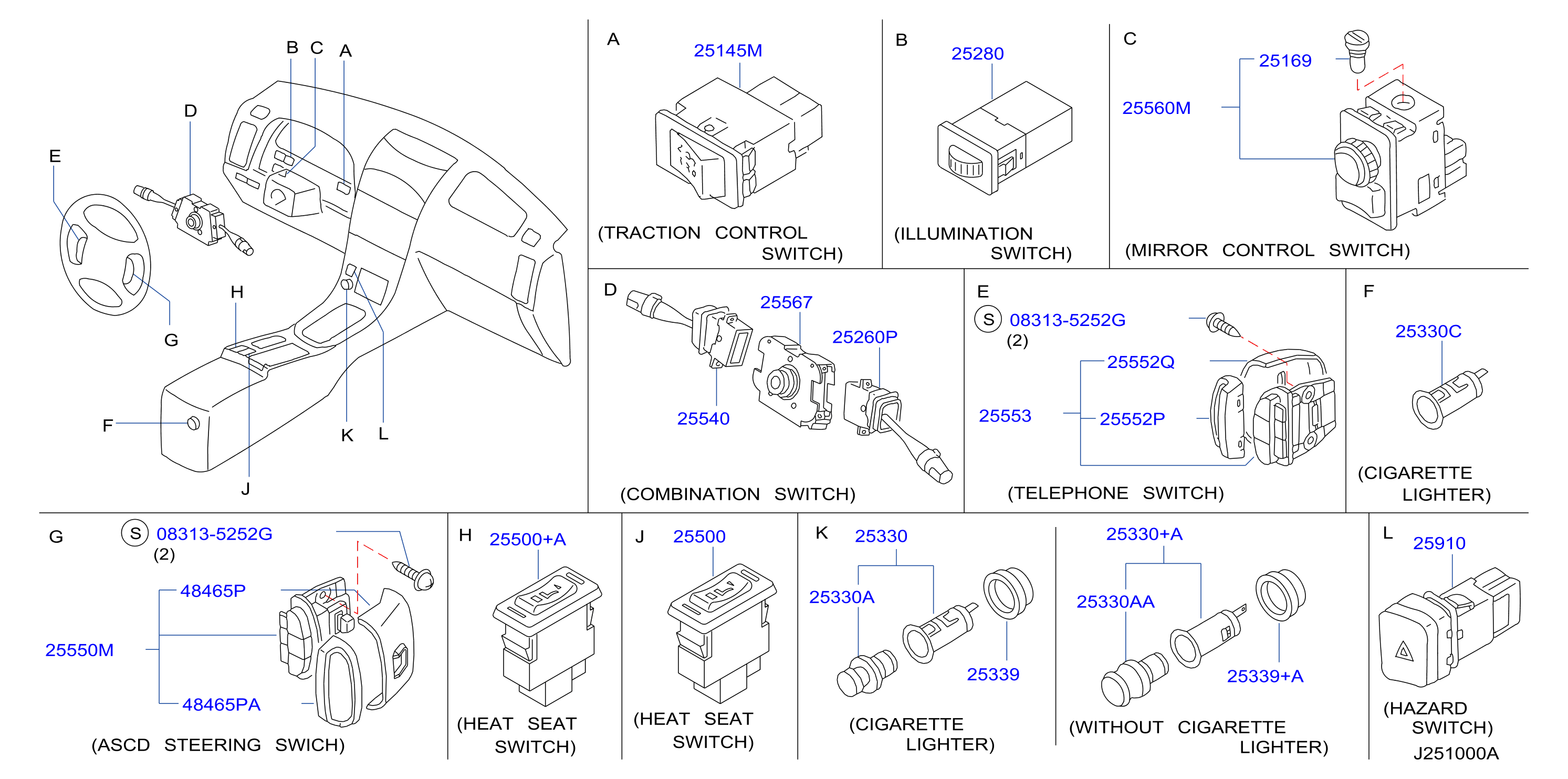 Diagram INTERRUPTOR for your Nissan