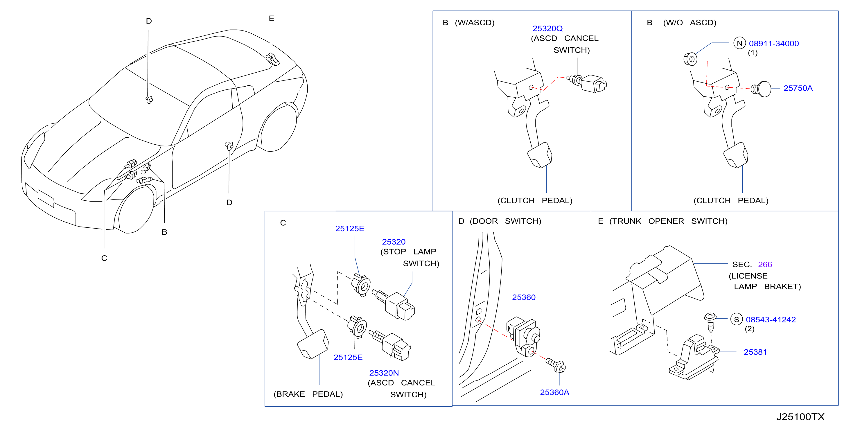 Diagram INTERRUPTOR for your Nissan