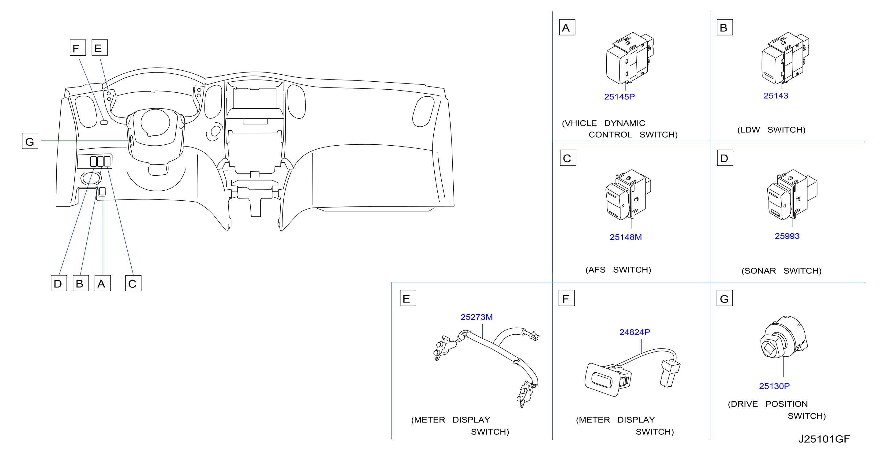 Diagram INTERRUPTOR for your 2011 INFINITI EX35   